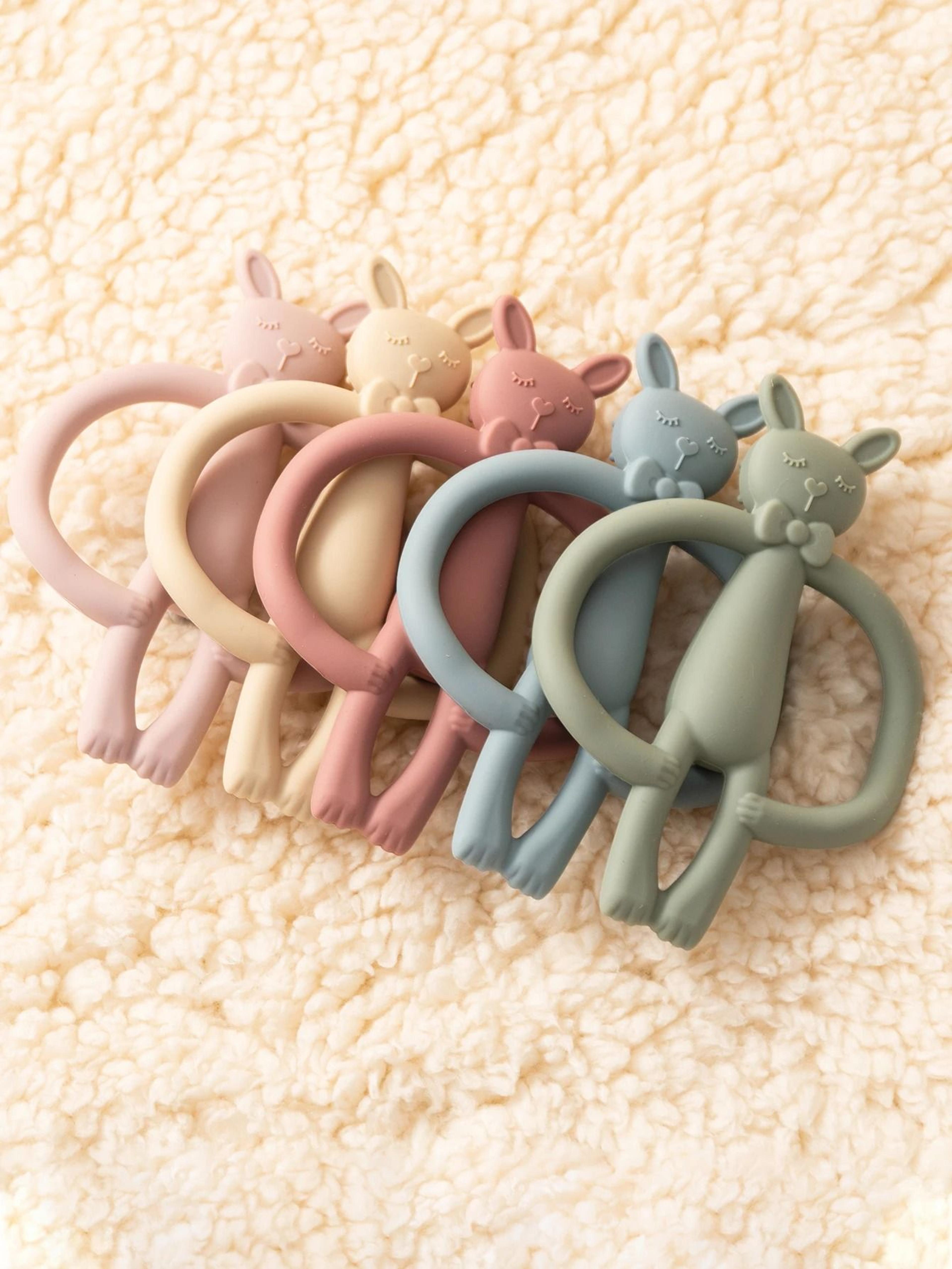 cottontail comfort silicone rabbit teether