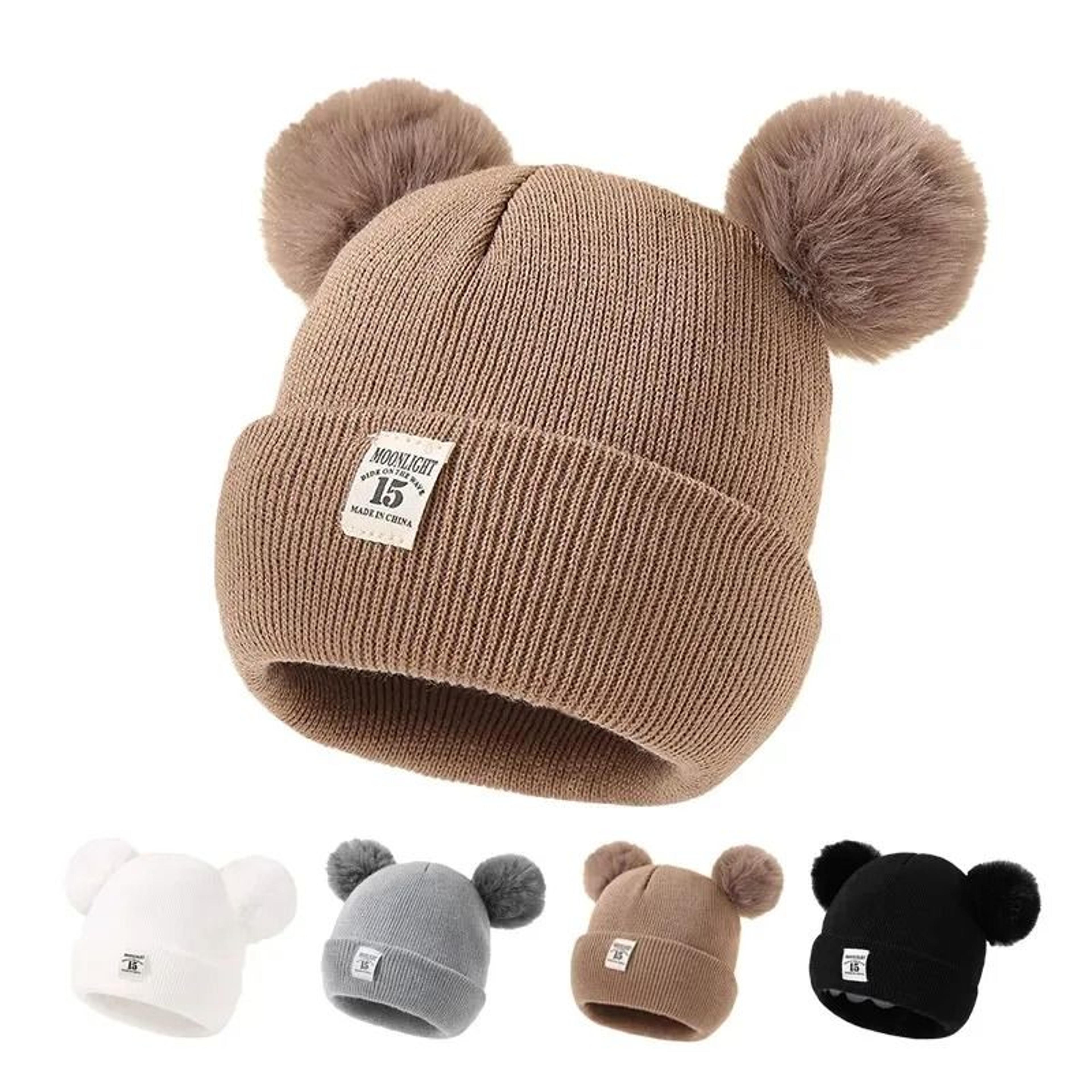 cloud-soft knit baby pom beanie