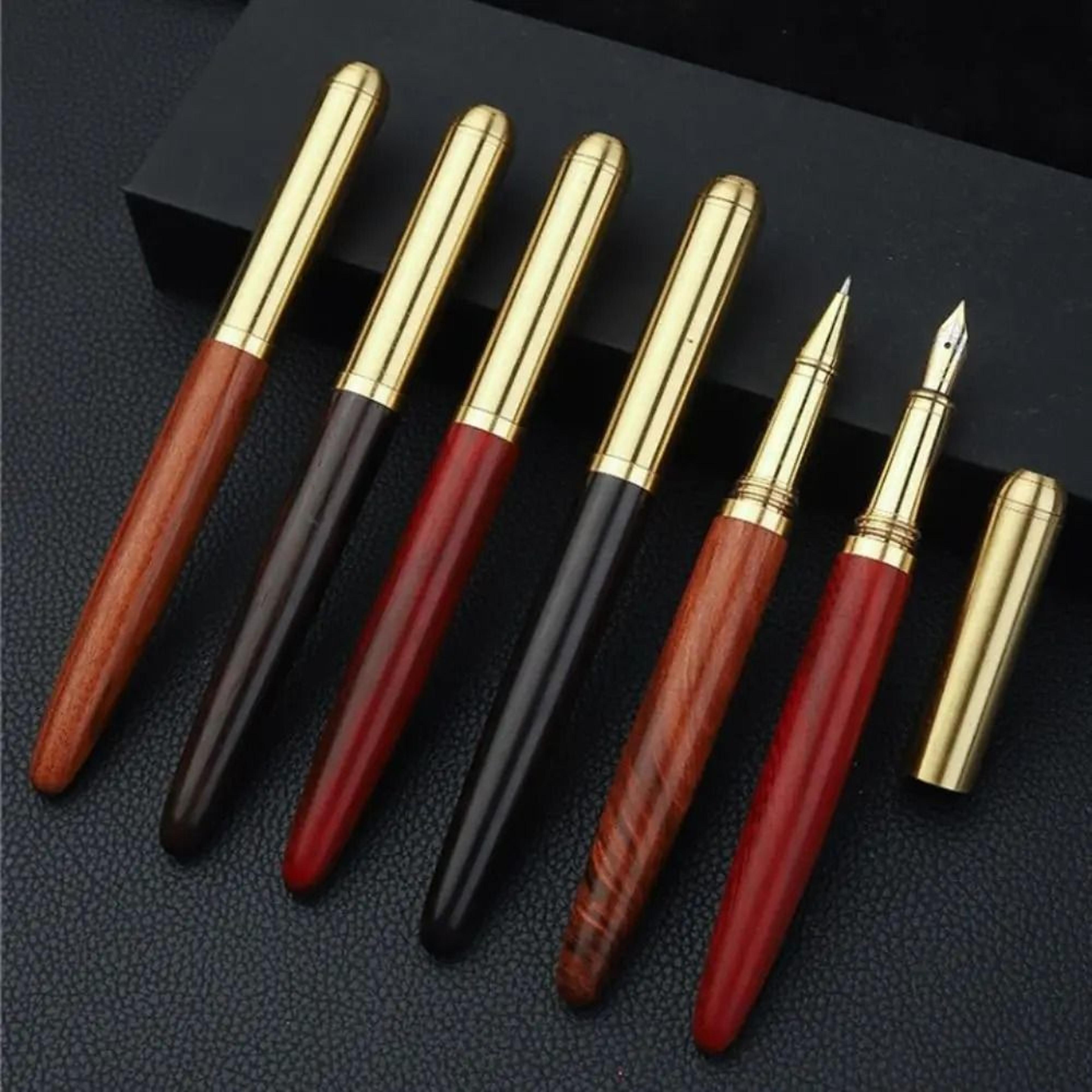 handcrafted natural wood business fountain pen