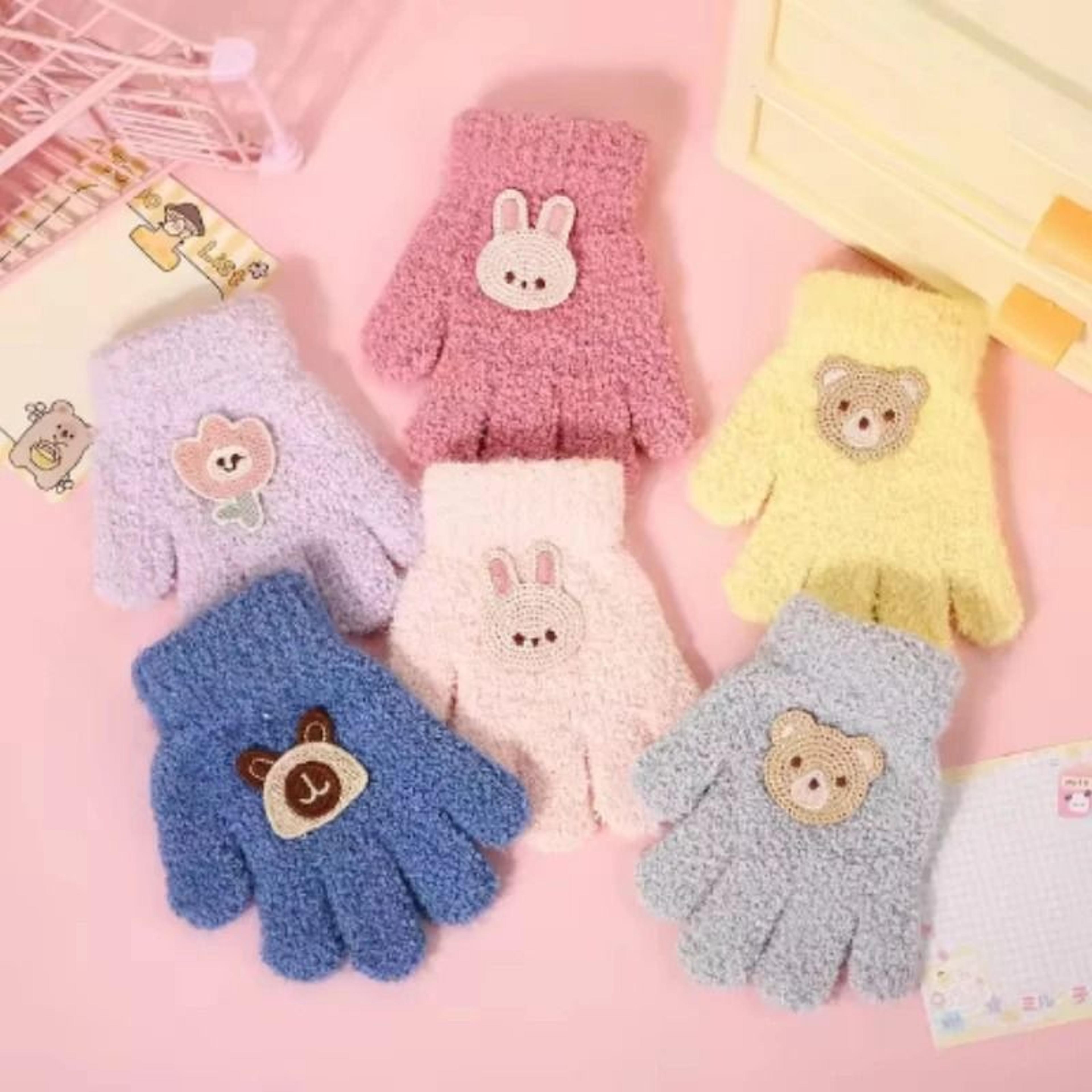 cartoon animal thickened baby mittens