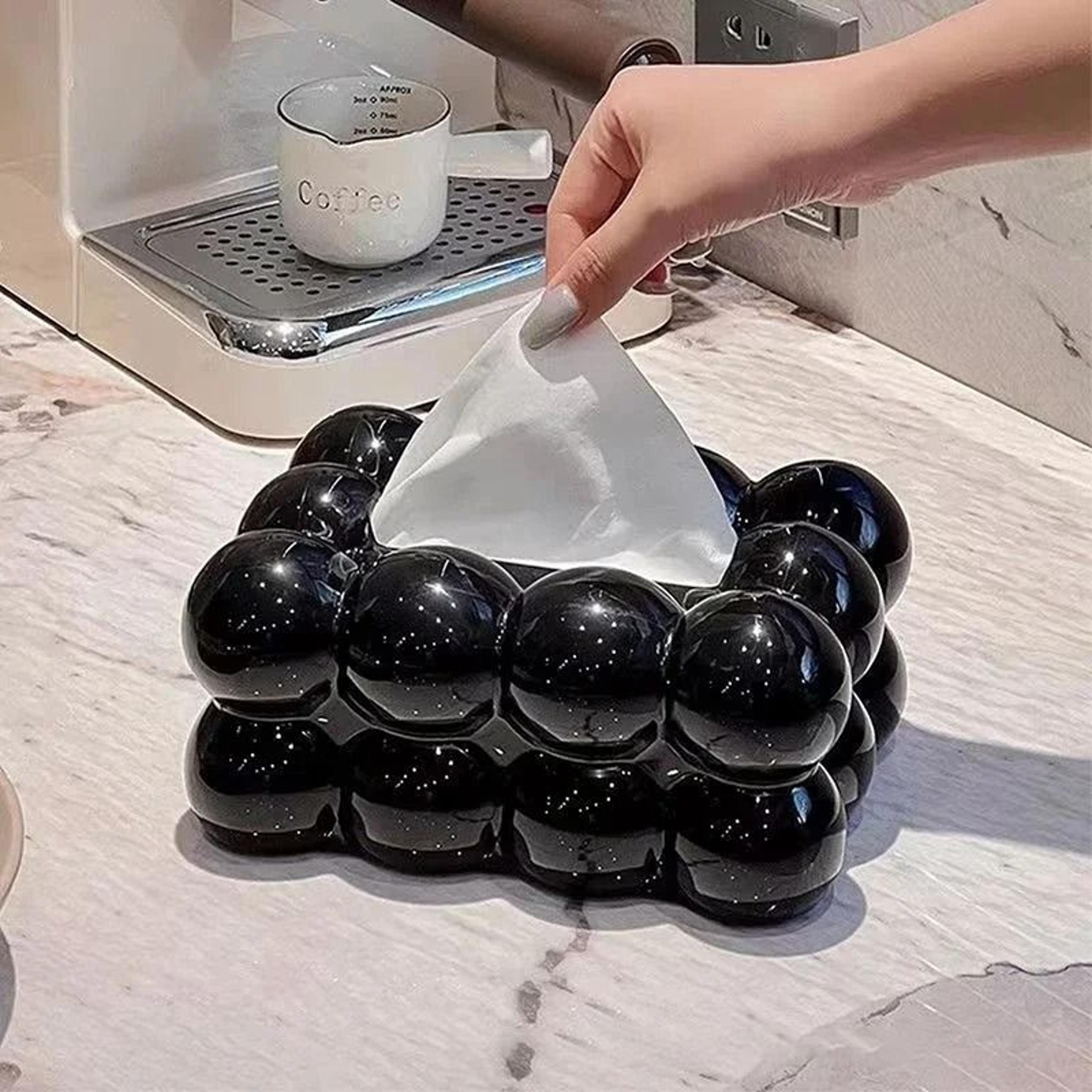 nordic "marshmallow" sculptural tissue storage box