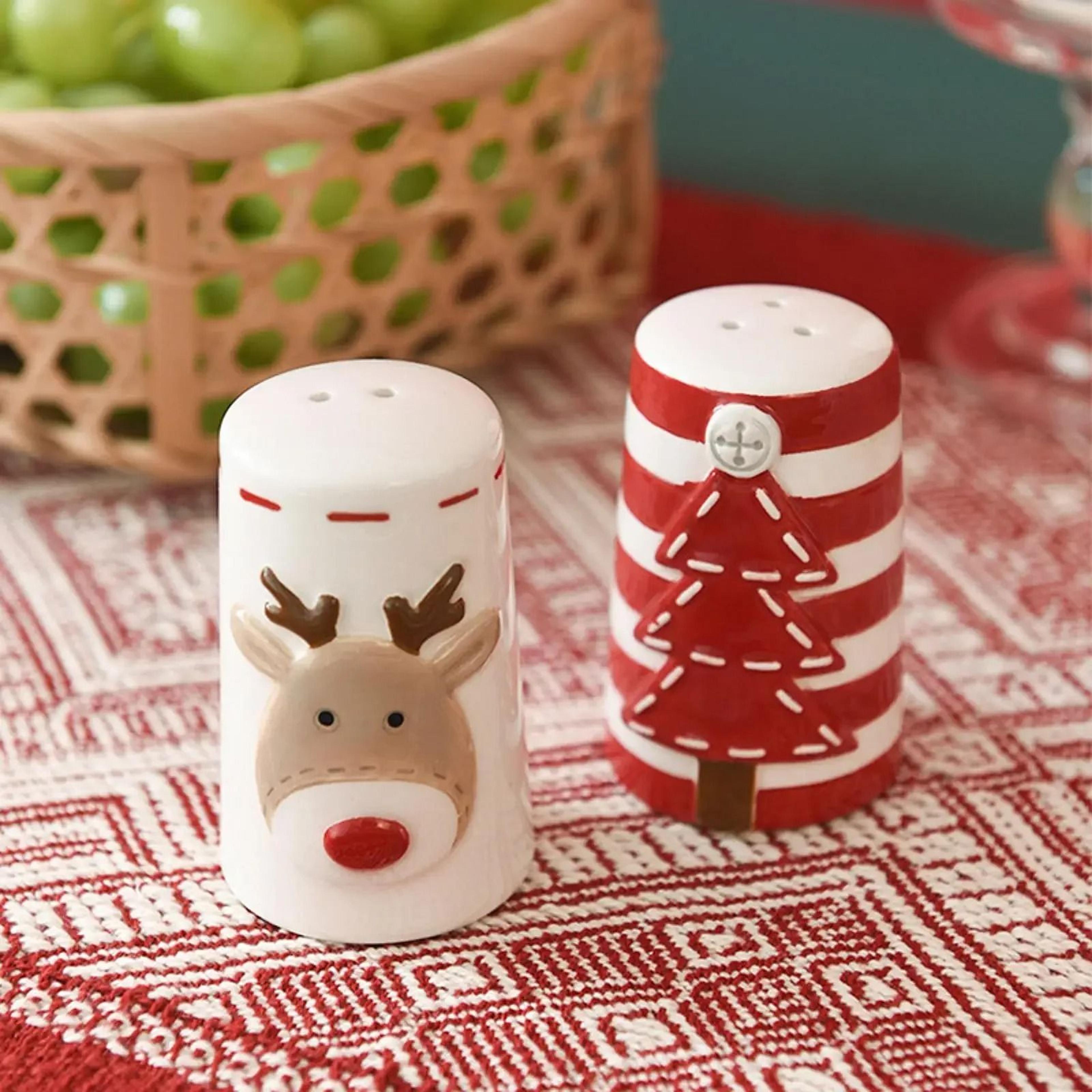 nordic style santa claus christmas salt & pepper shaker set