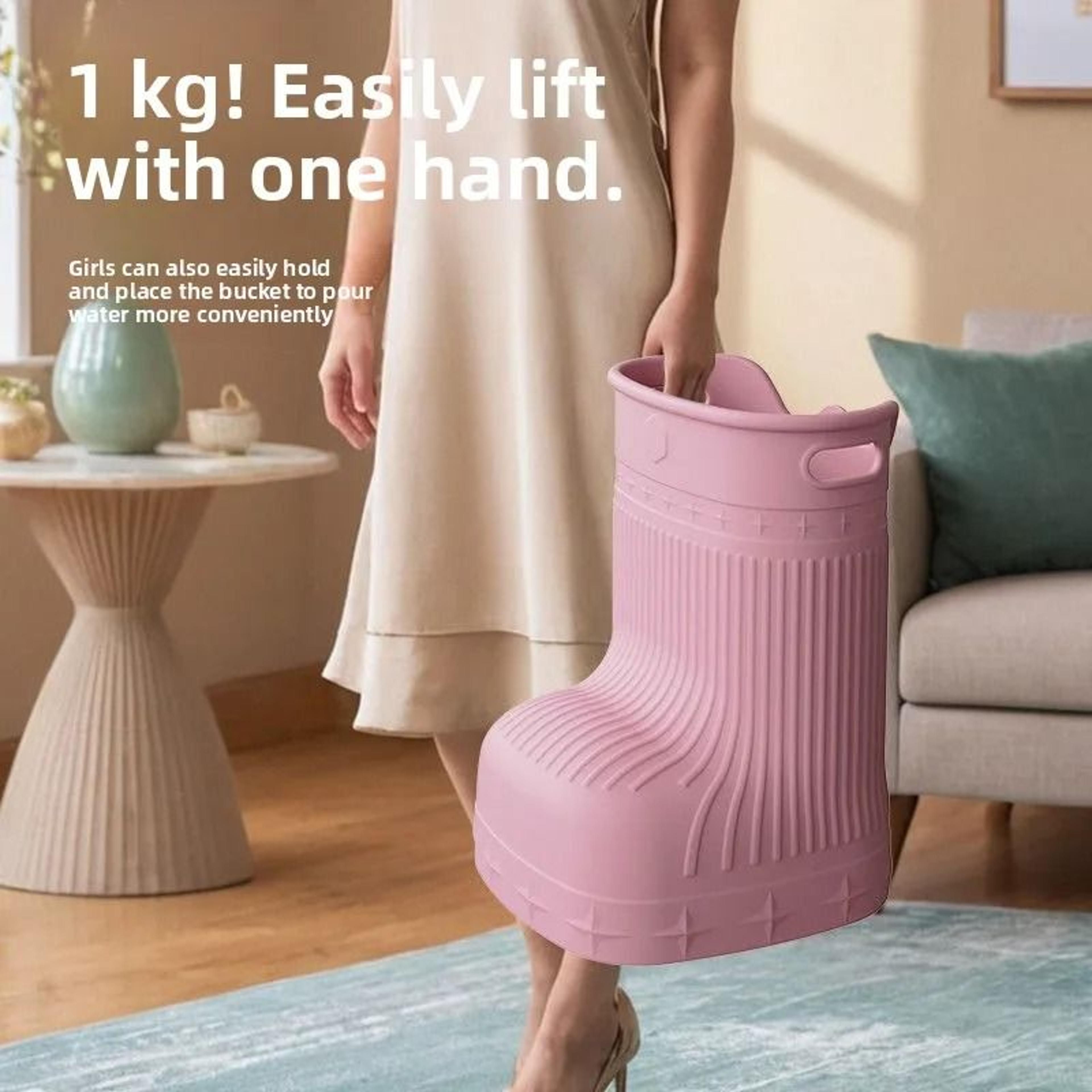 deep-tissue "over-the-knee" foot soaking & massage bucket