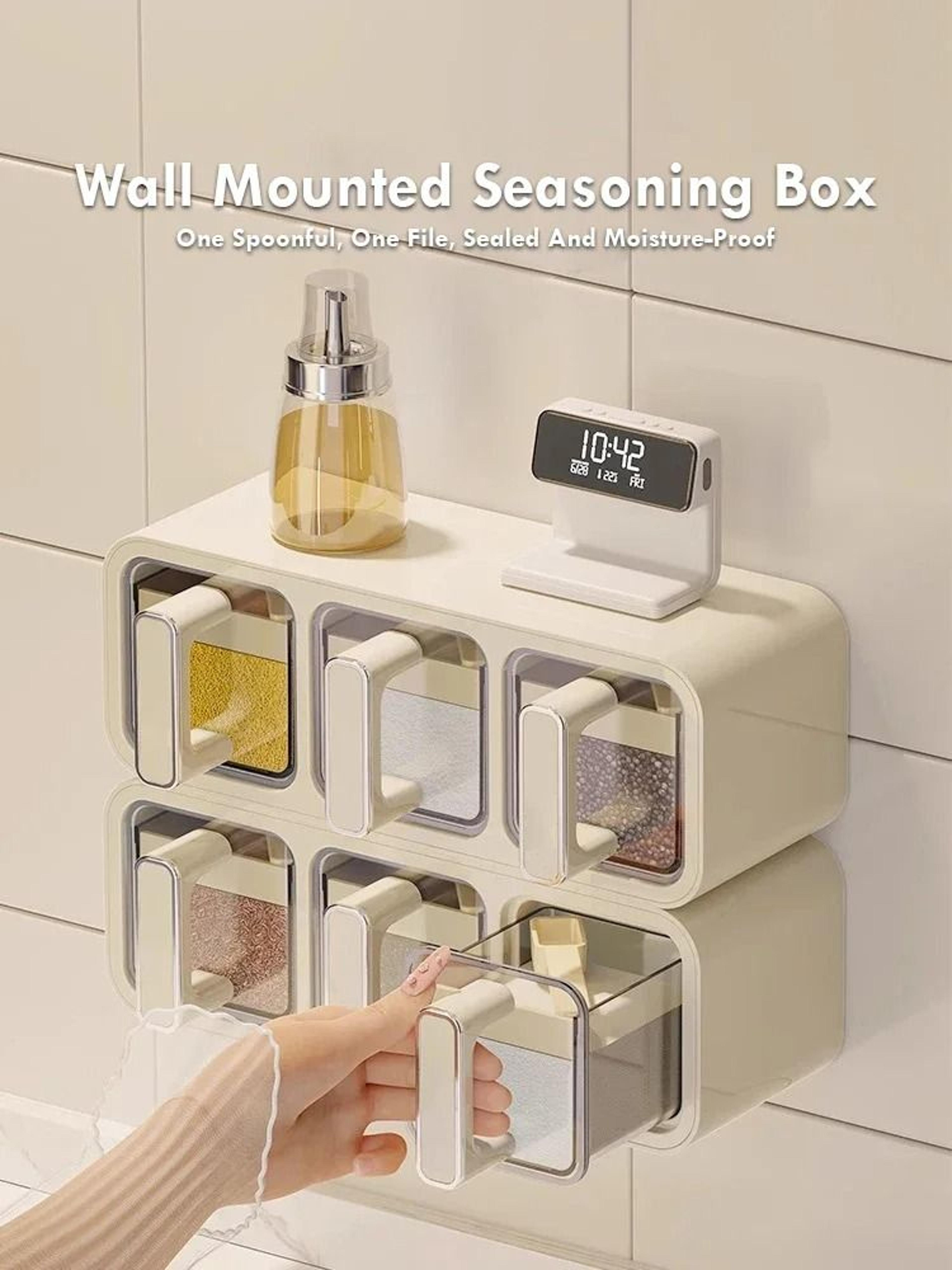 wall-mounted moisture-proof seasoning storage system