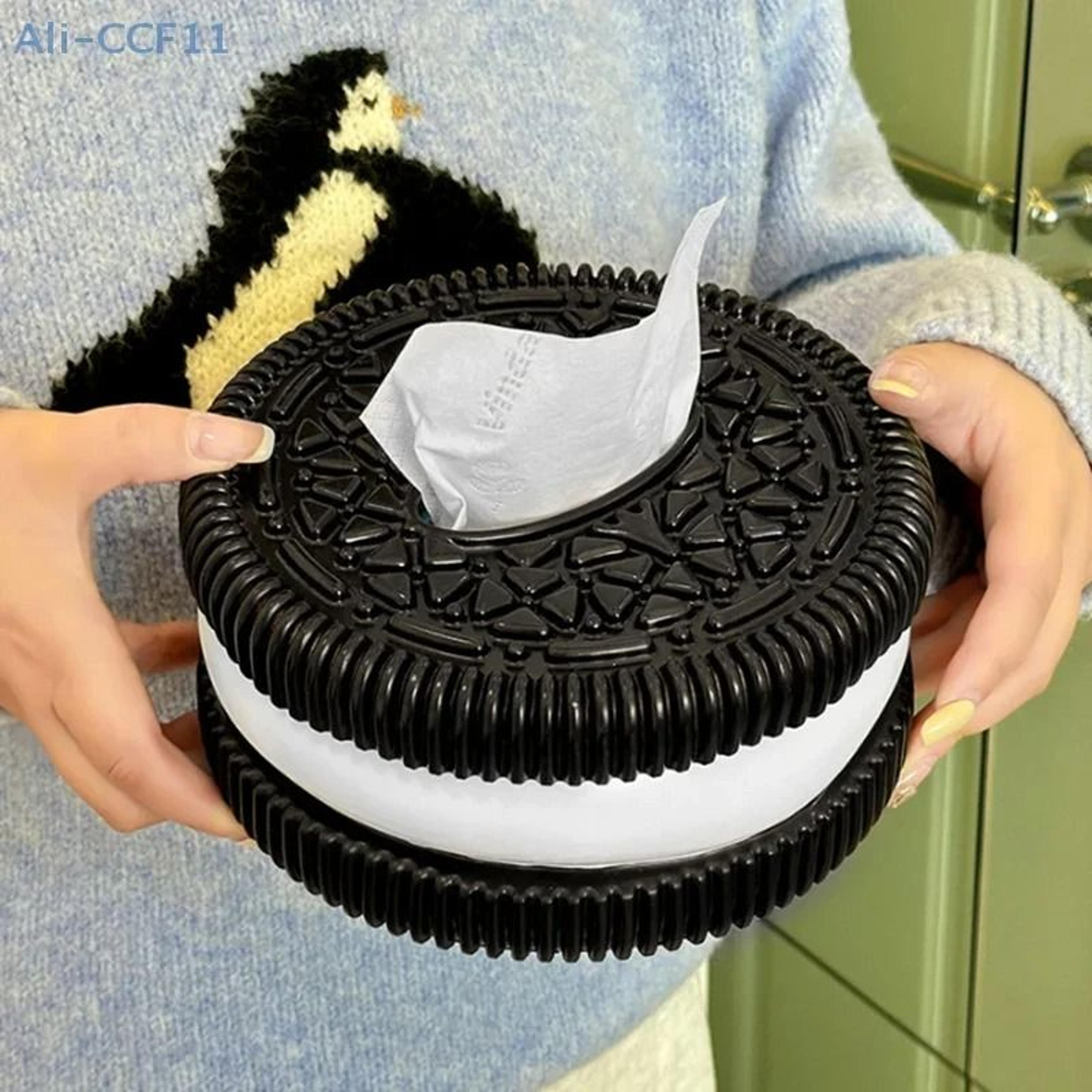 creative oreo style extractive tissue box