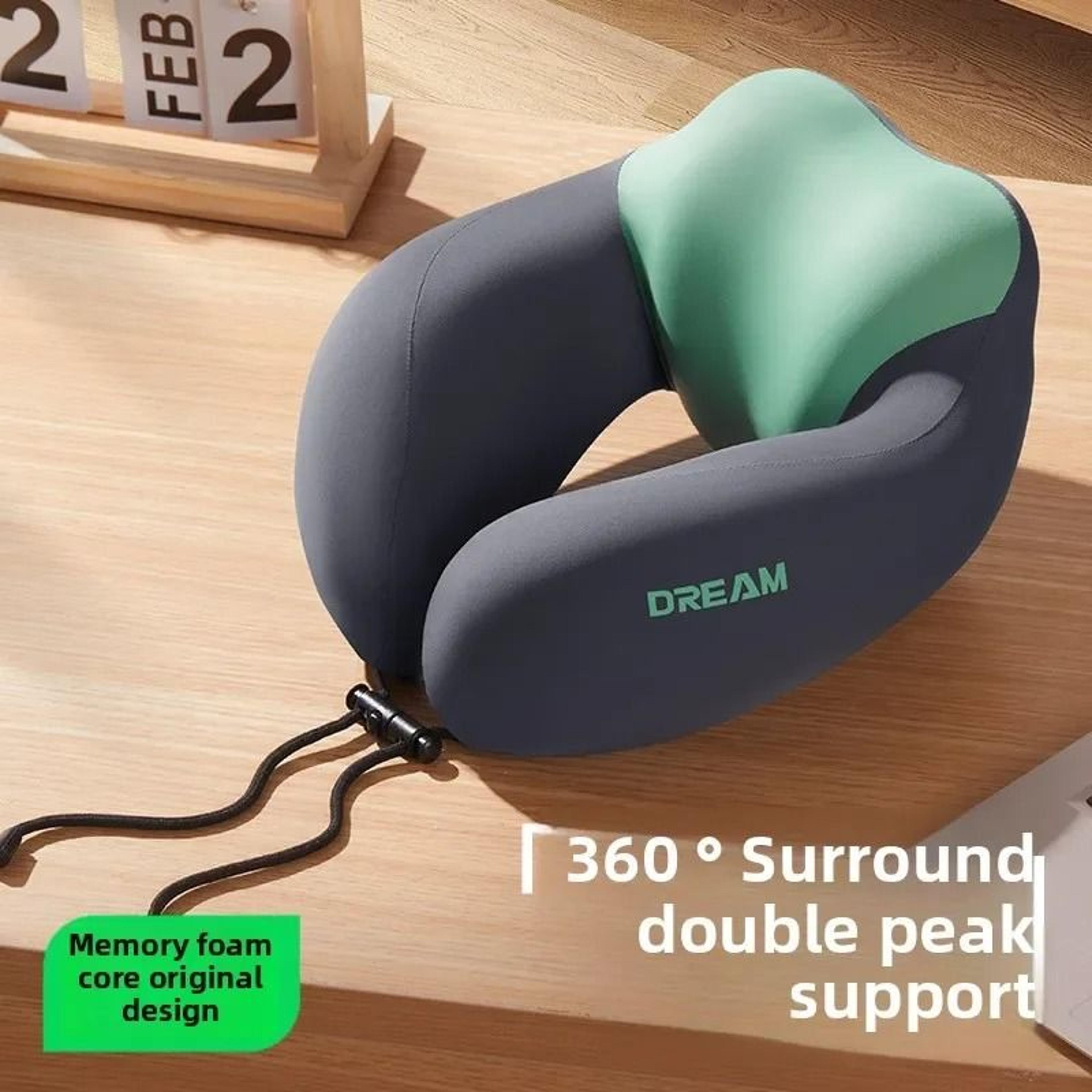 high-density memory foam u-shaped travel & airplane pillow