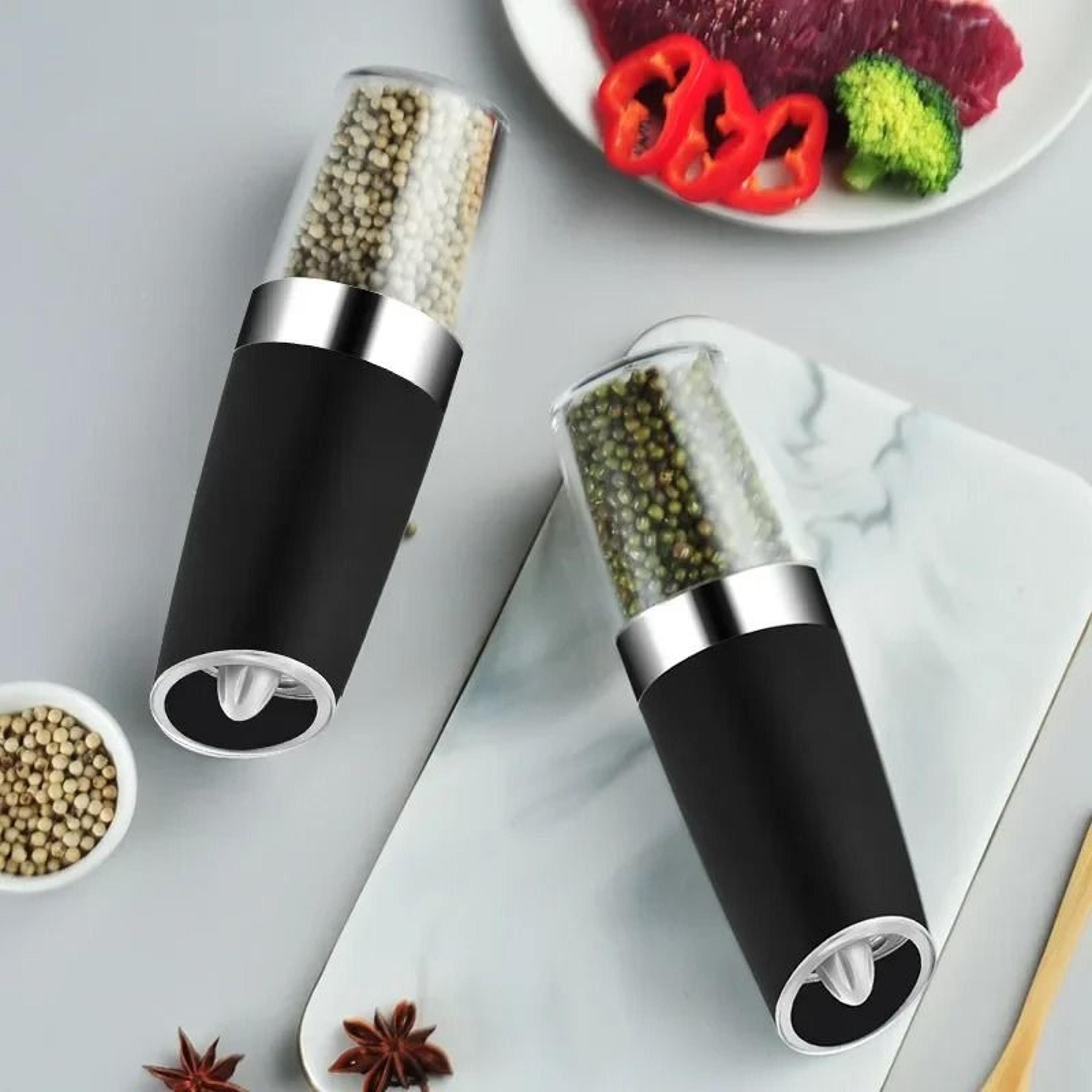 gravity-operated automatic salt & pepper mill grinder