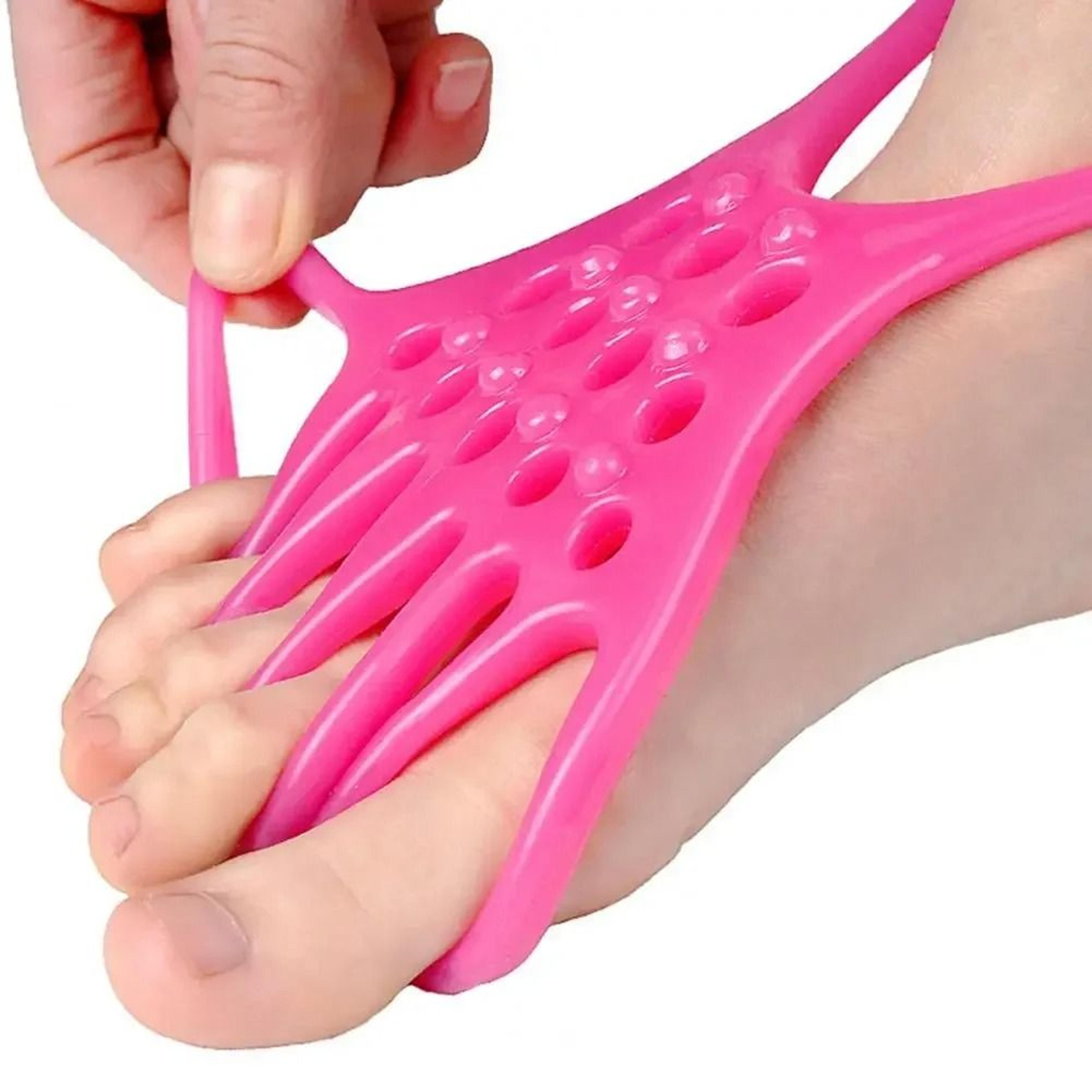 ergonomic pinched toe trainers and arch strengthening yoga straps