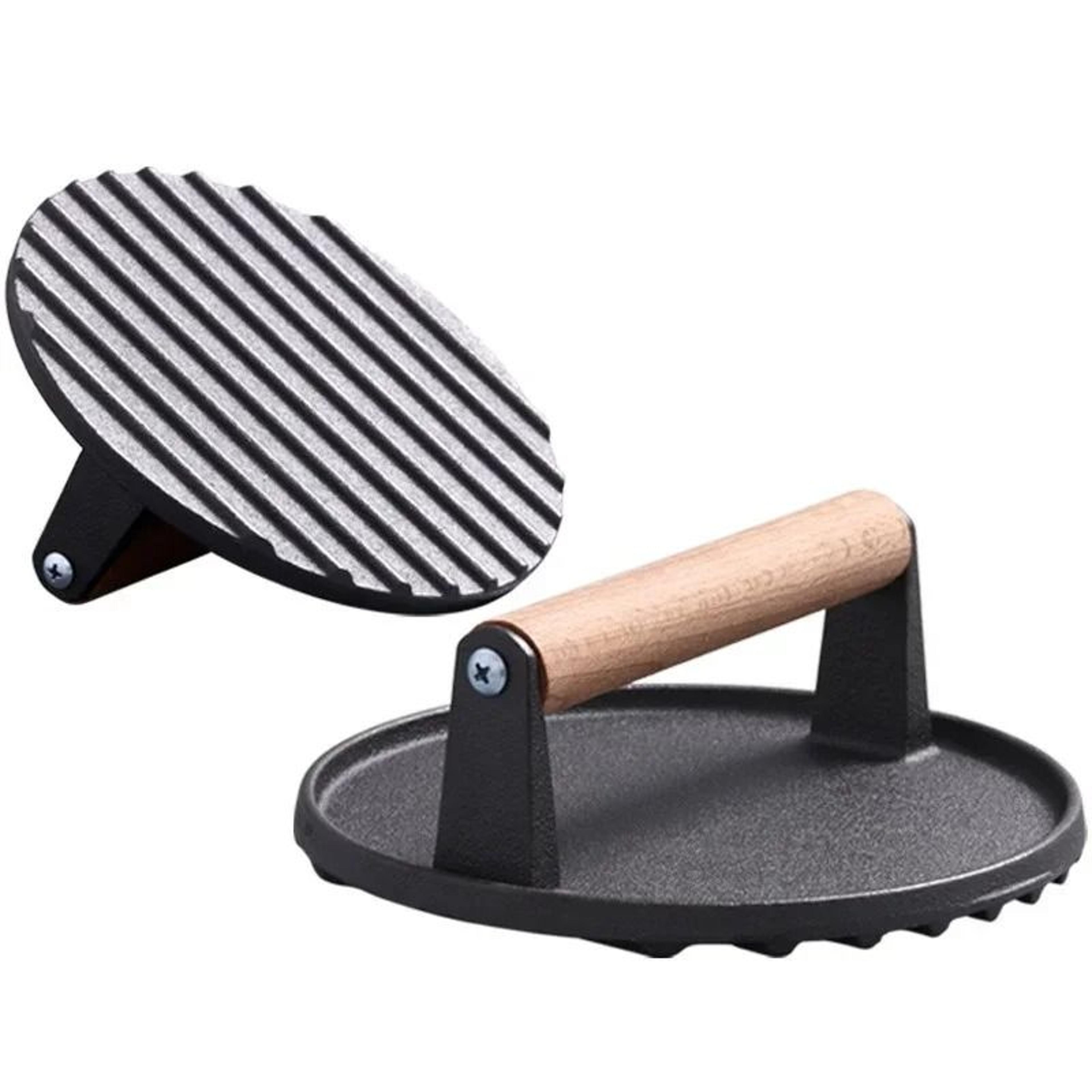 heavy-duty cast iron meat & steak press