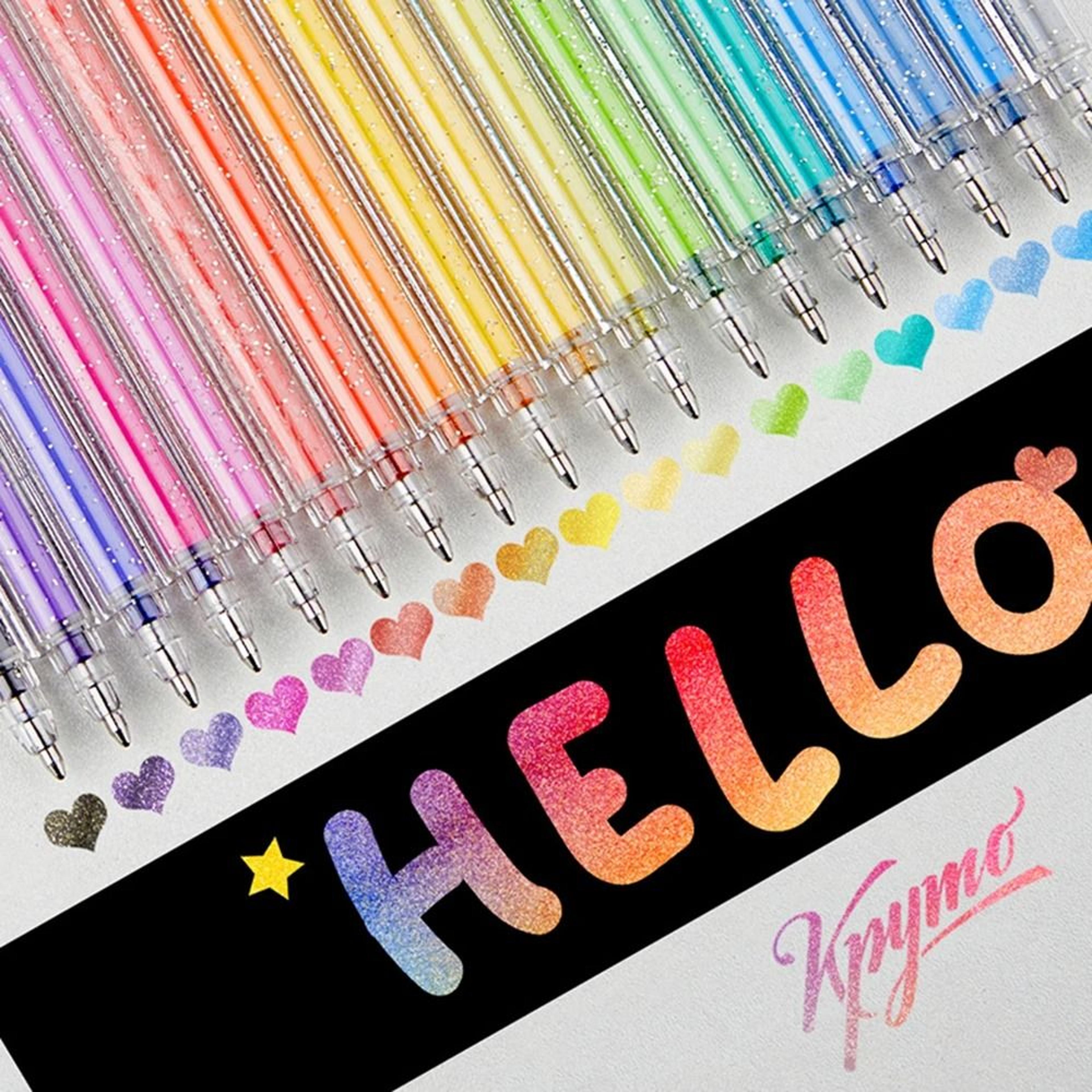 metallic glitter gel pens set – 1.0mm quick-dry art markers for drawing & diy