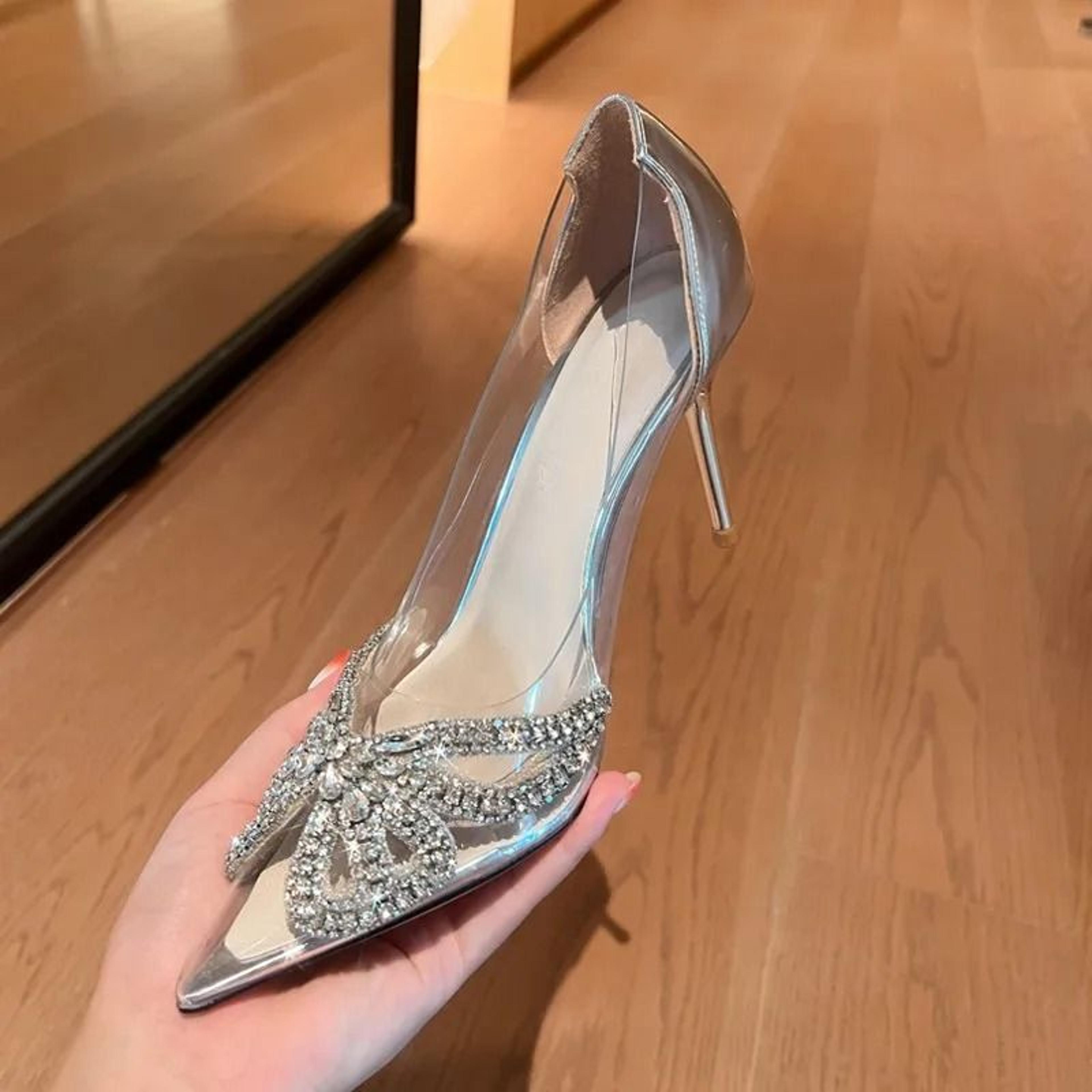 pointed transparent pvc rhinestone sandals – elegant wrapped back buckle high heels