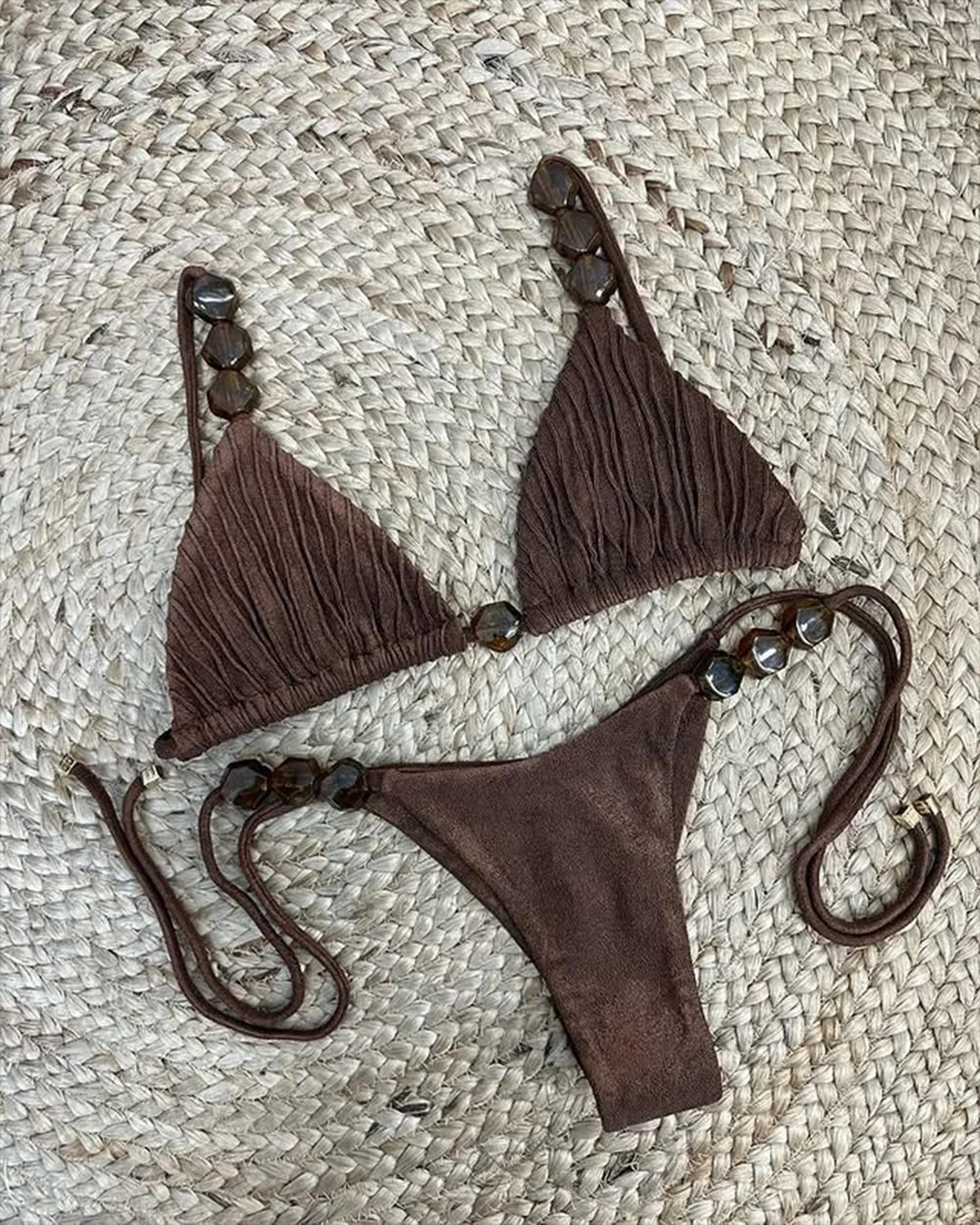 high-waist bikini set – push-up luxury swimwear