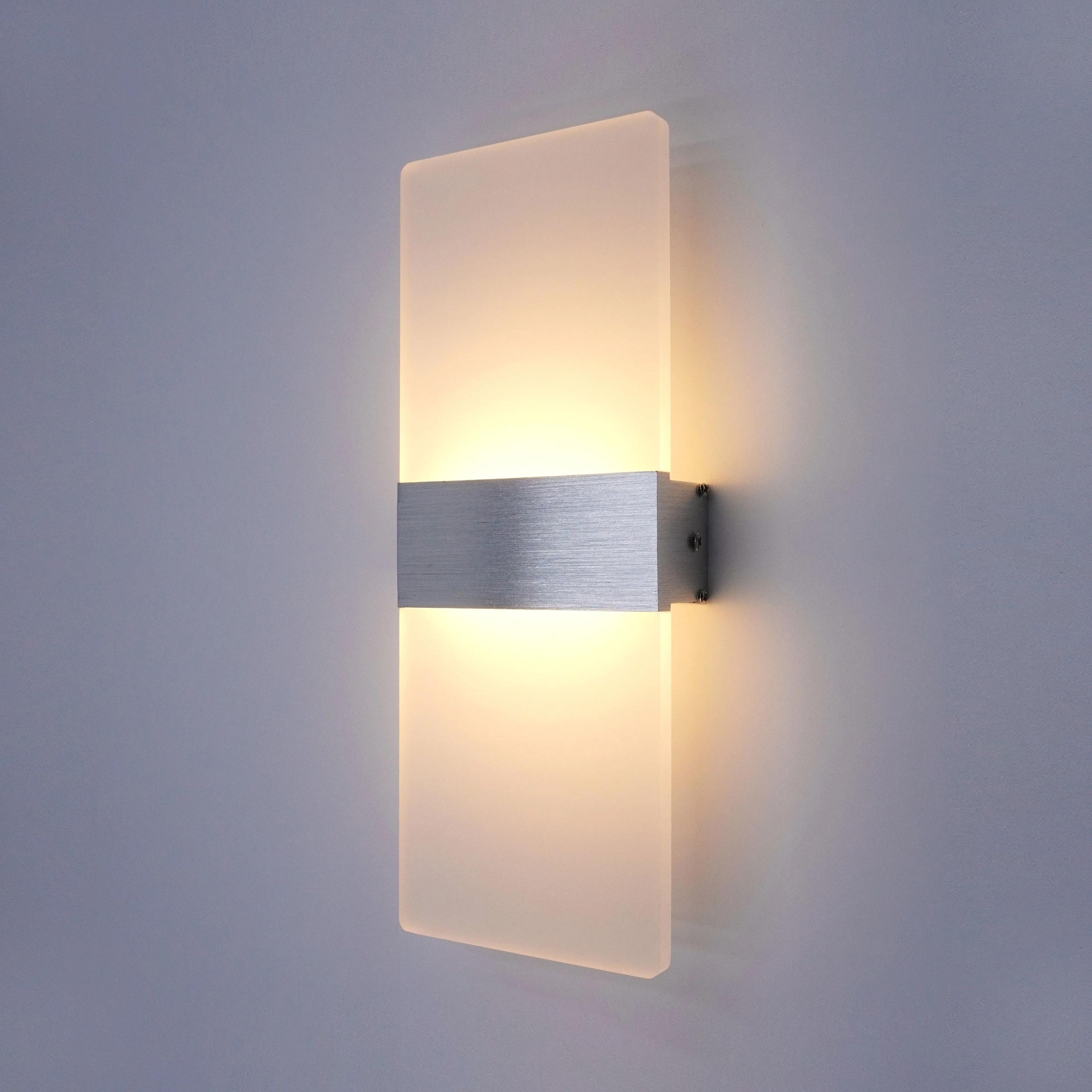 modern minimalist led wall lamp | sleek aluminum & acrylic interior sconce