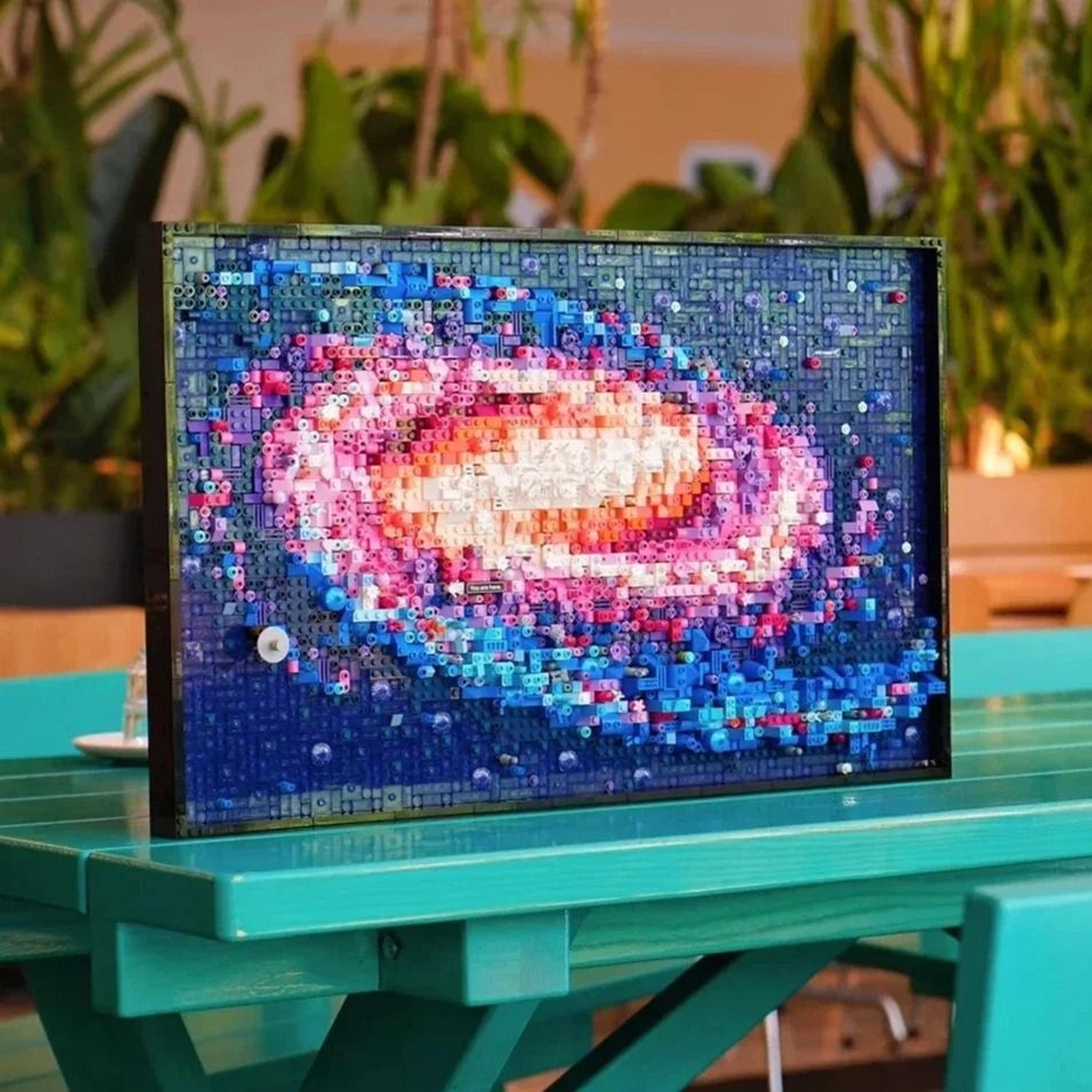 3d milky way galaxy art mural | building block set (31212 compatible)