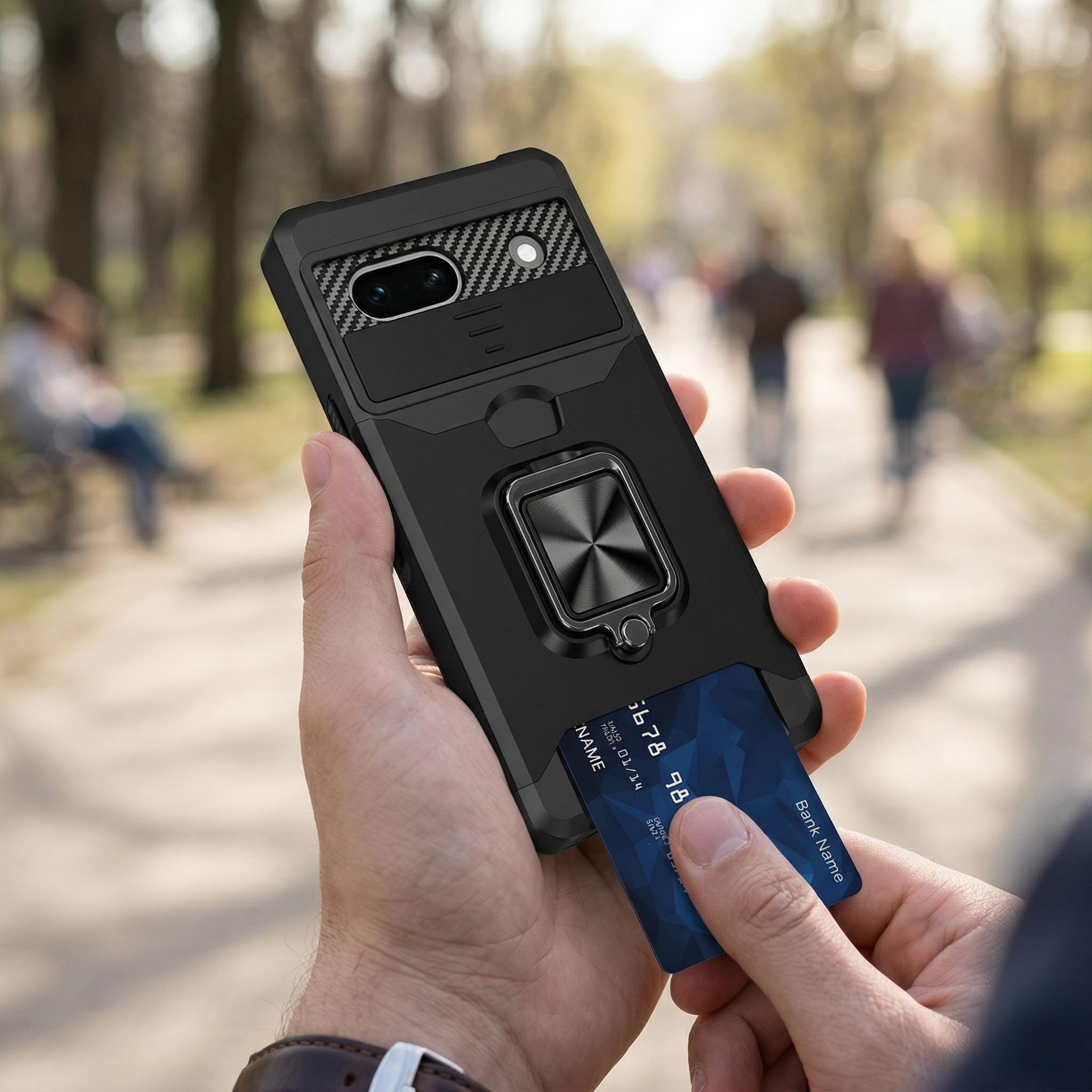 wallet phone case with card slot and kickstand for google pixel