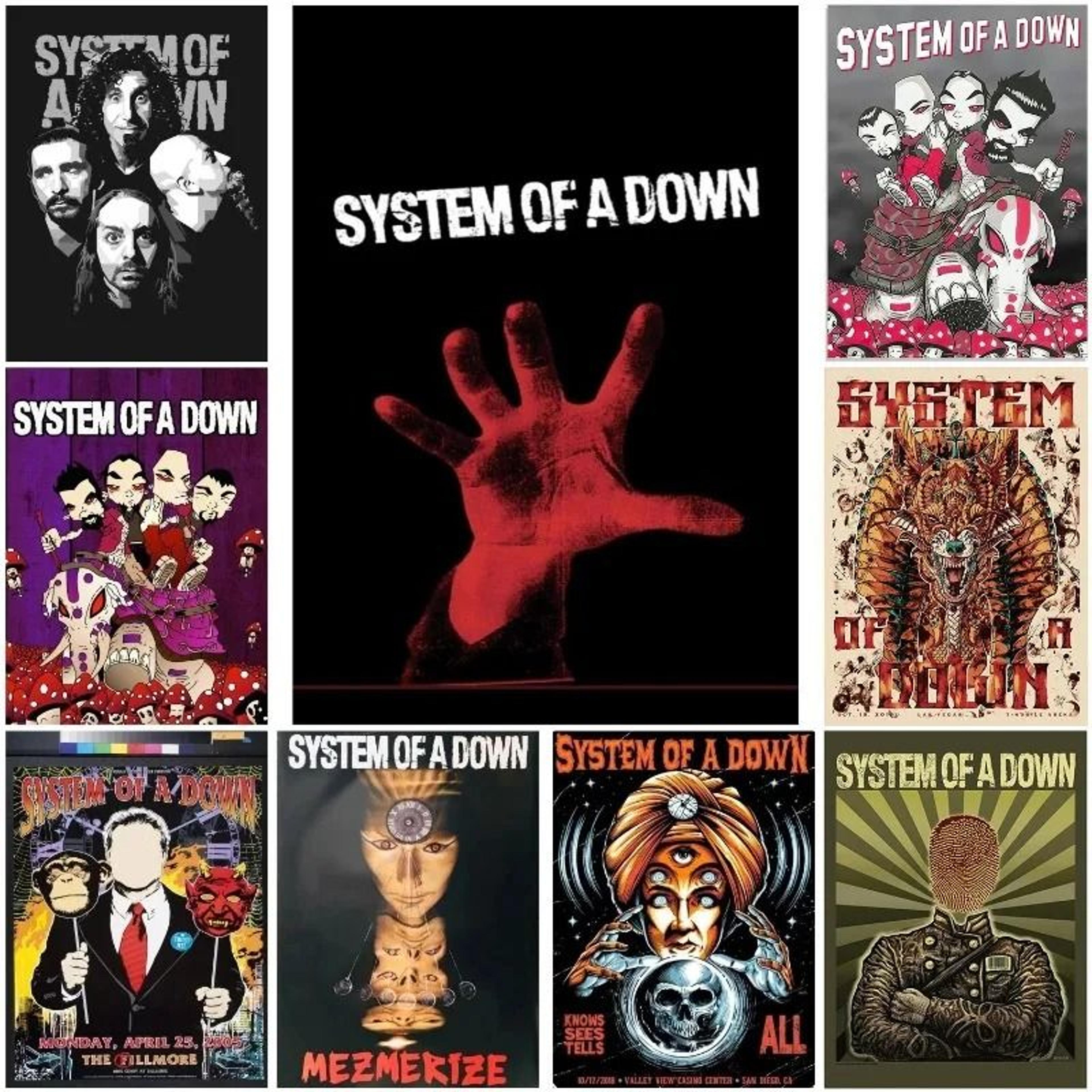 system of a down heavy metal band posters – alternative metal music album canvas painting & wall art decor