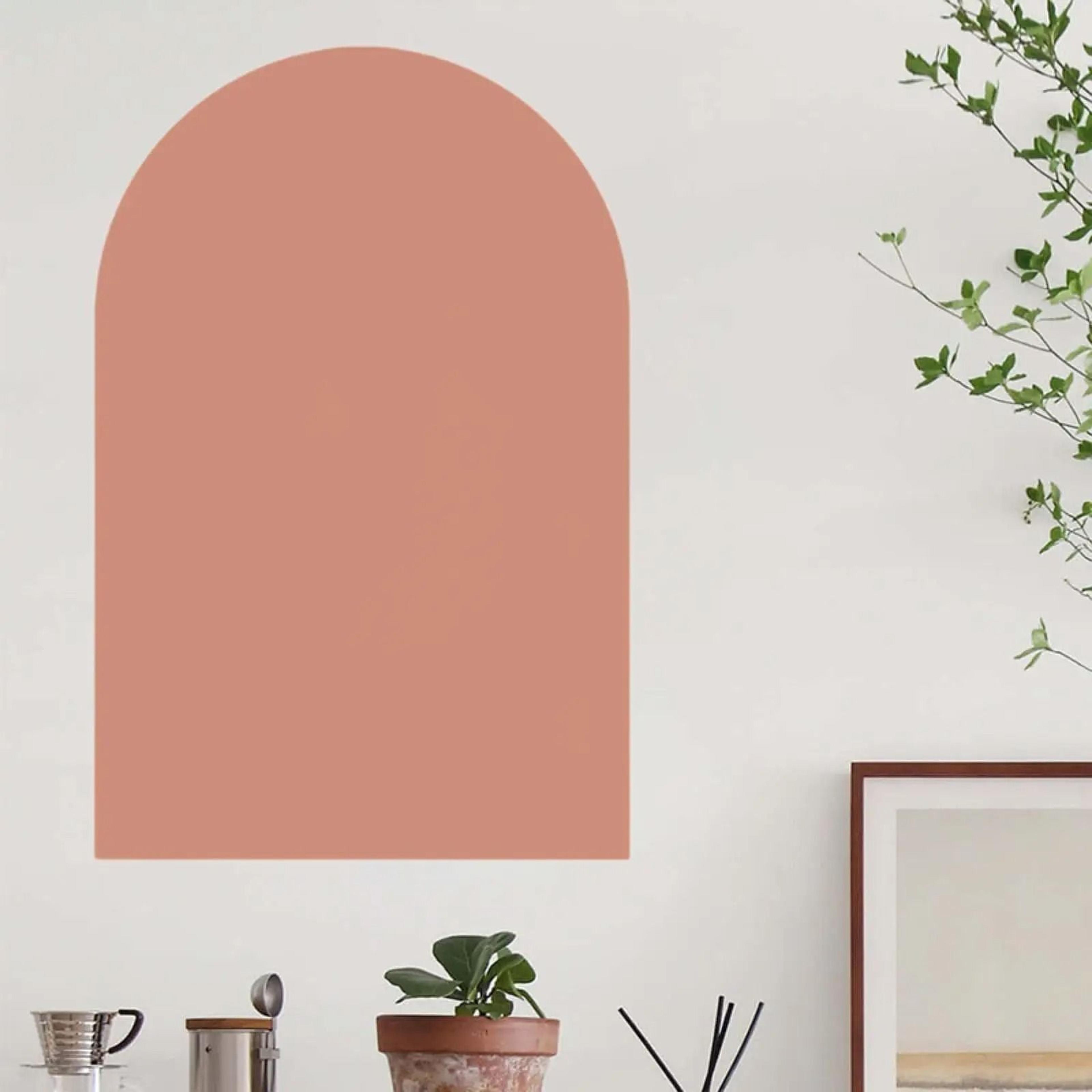 geometric arch wall decal – modern boho pvc headboard & minimalist interior mural
