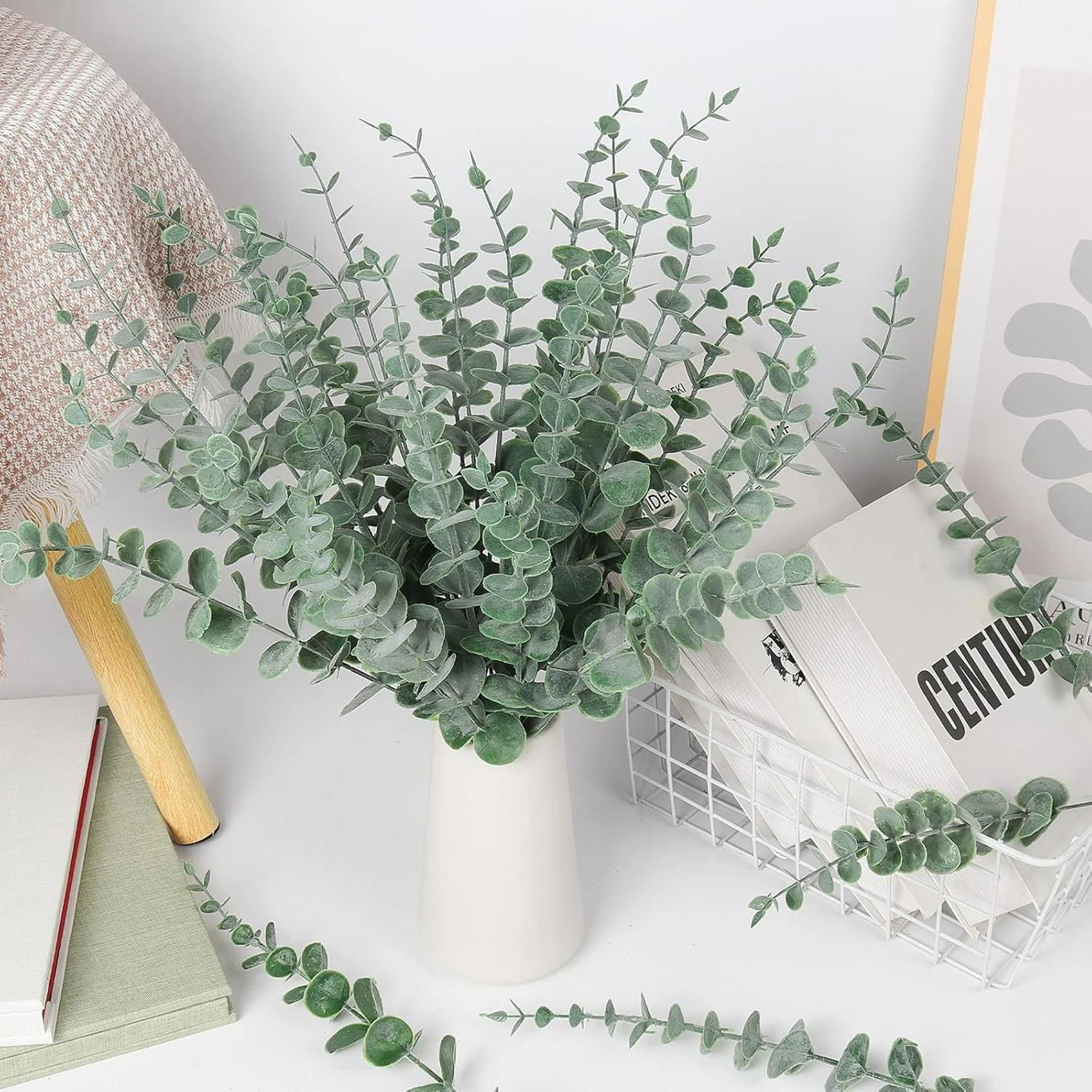 100-piece bulk artificial eucalyptus leaf set