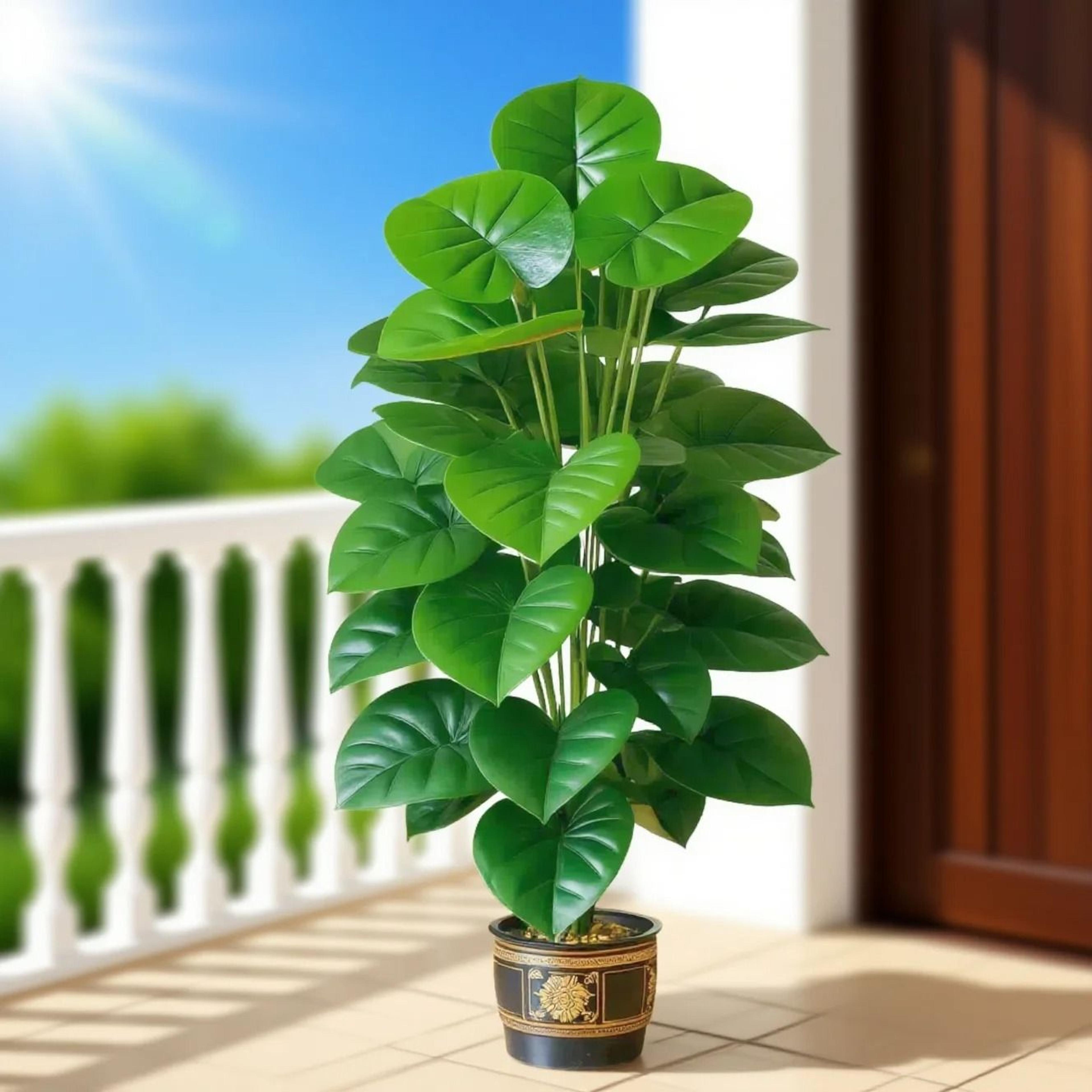 large artificial pothos sculpture – high-definition indoor vertical botanical