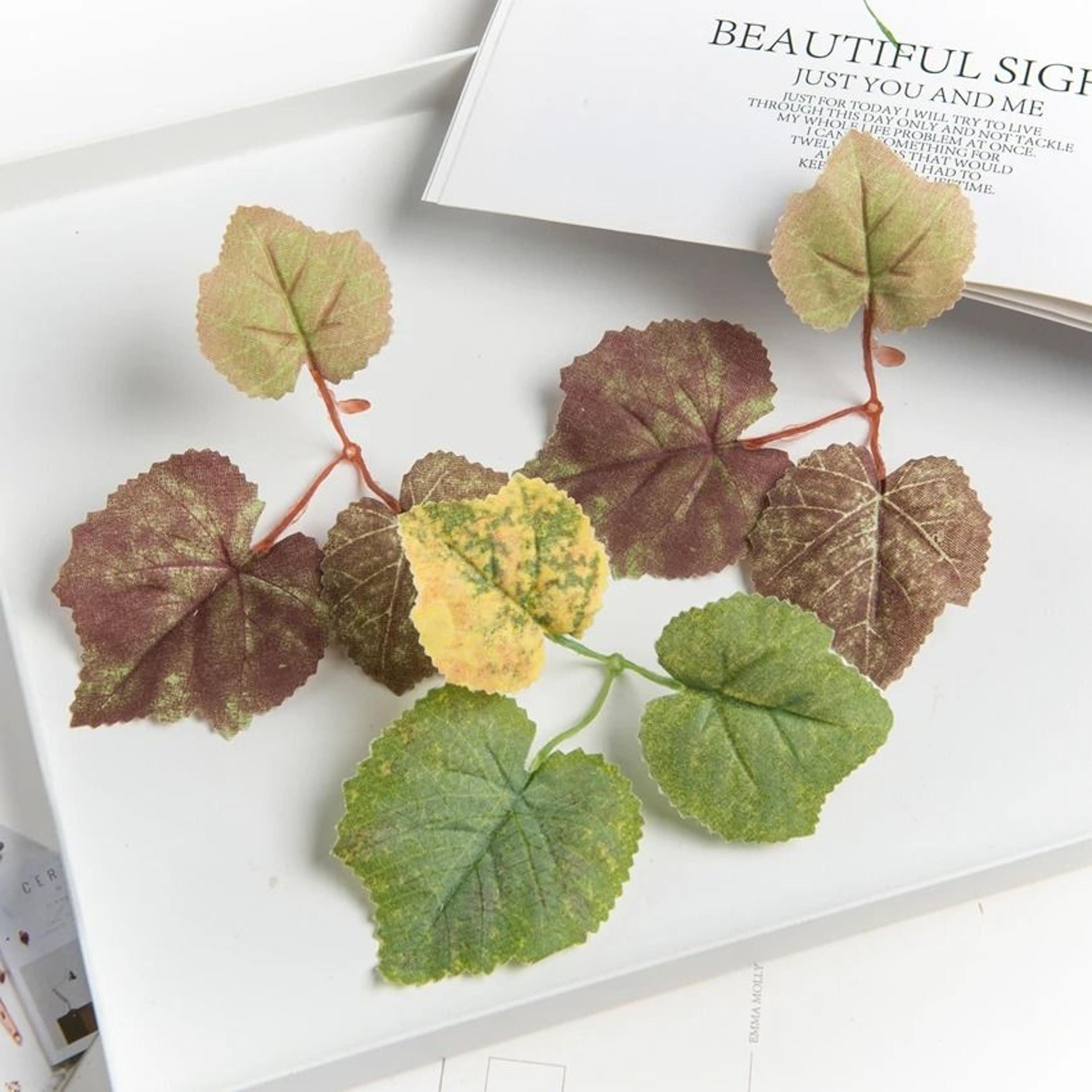 artificial grape leaf collection – high-definition botanical texture sculpture