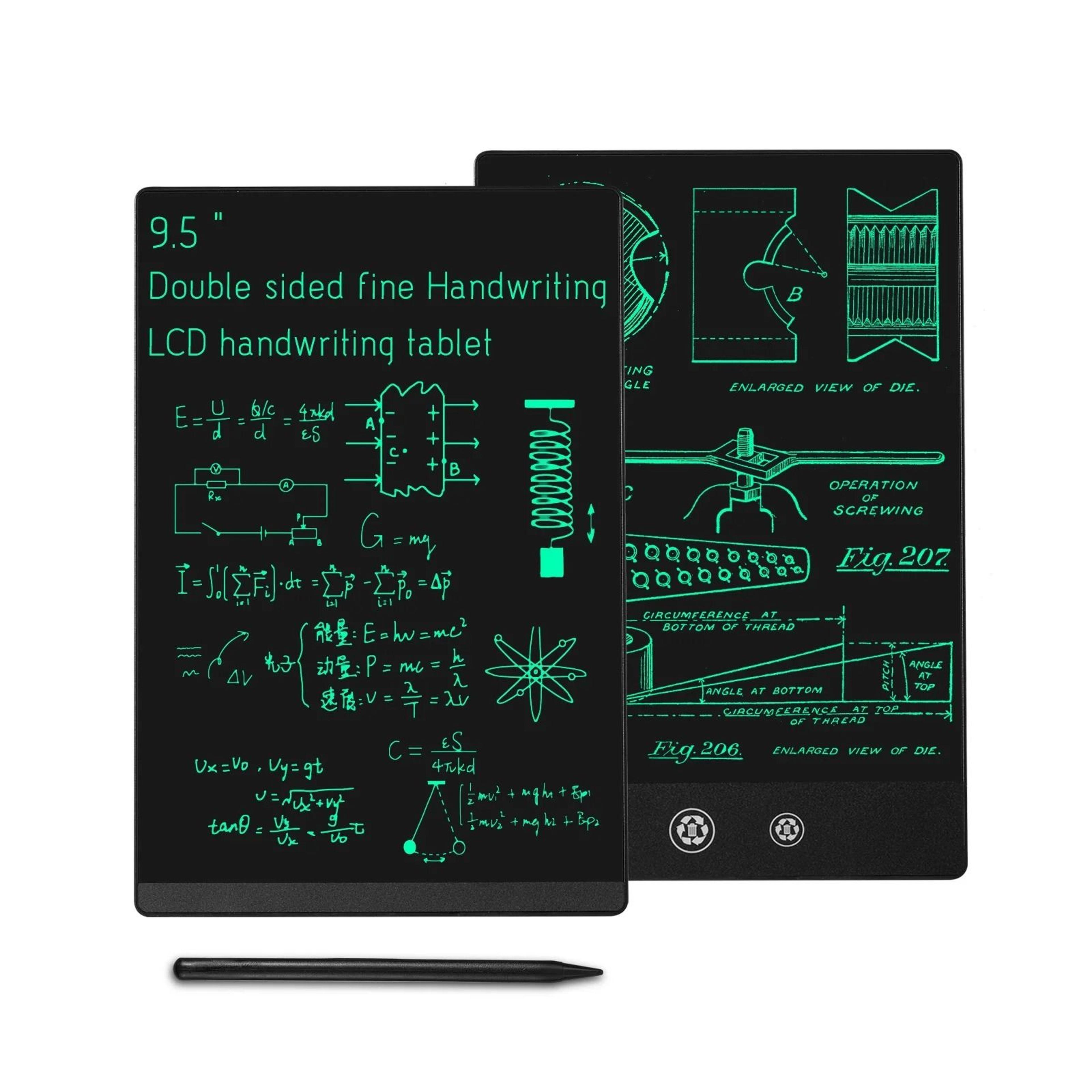 9.5-inch superfine lcd writing tablet – precision full-screen drawing board & educational notepad