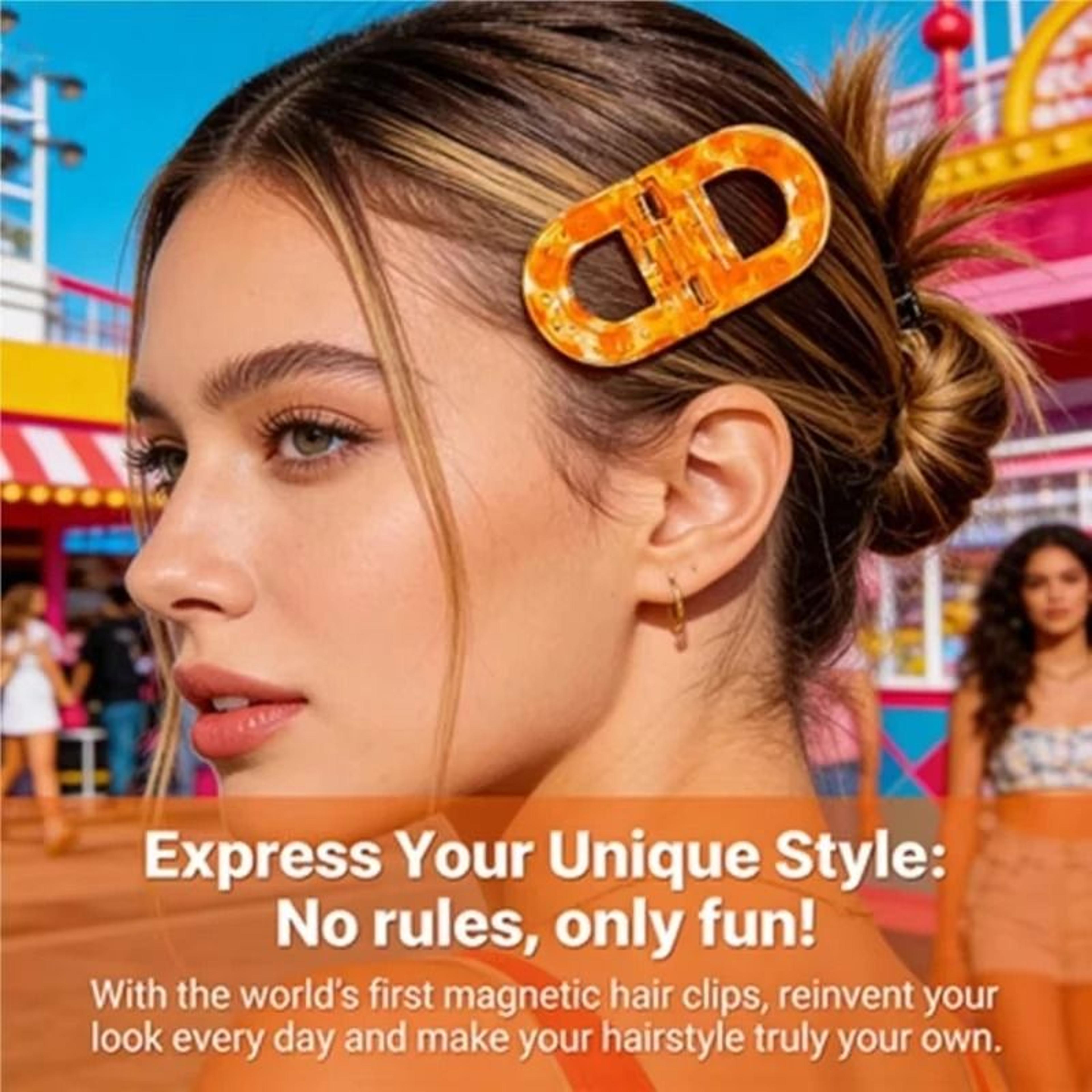 smart magnetic hair clip – innovative non-slip styling accessory – high-yield beauty interaction hub