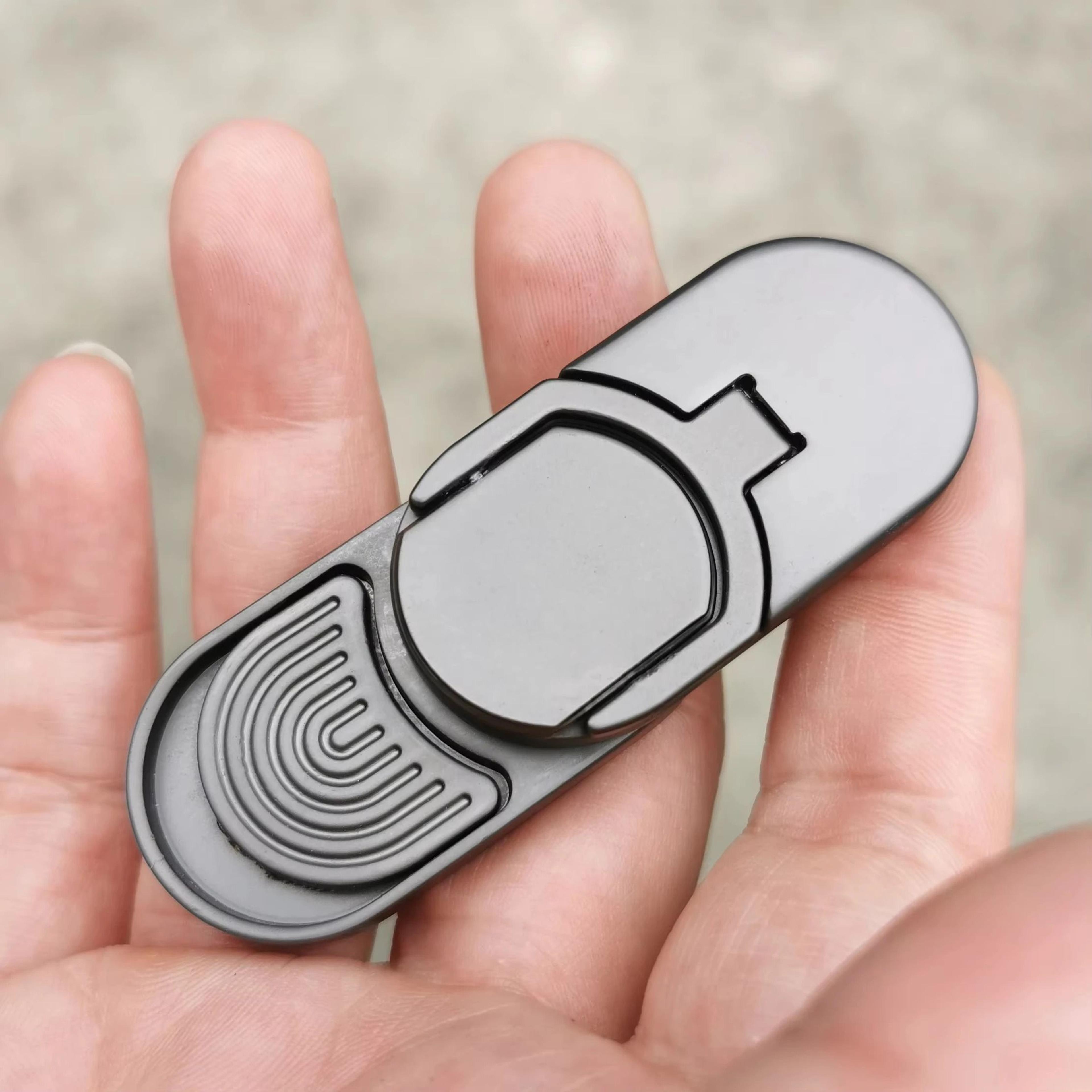 target push fidget slider – metal haptic coin & finger decompression tool – high-yield tactical edc interaction hub