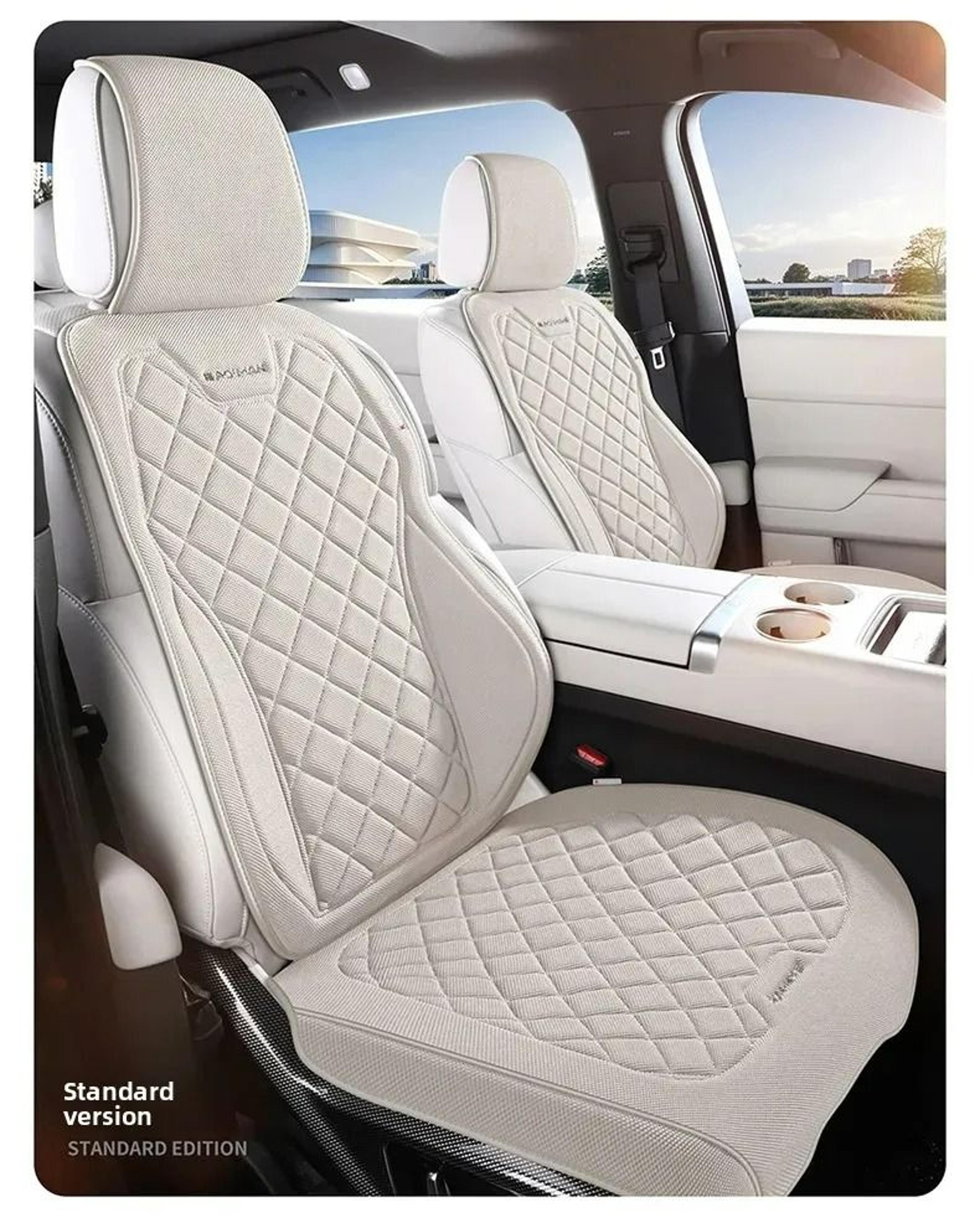 universal luxury breathable linen full car seat cover