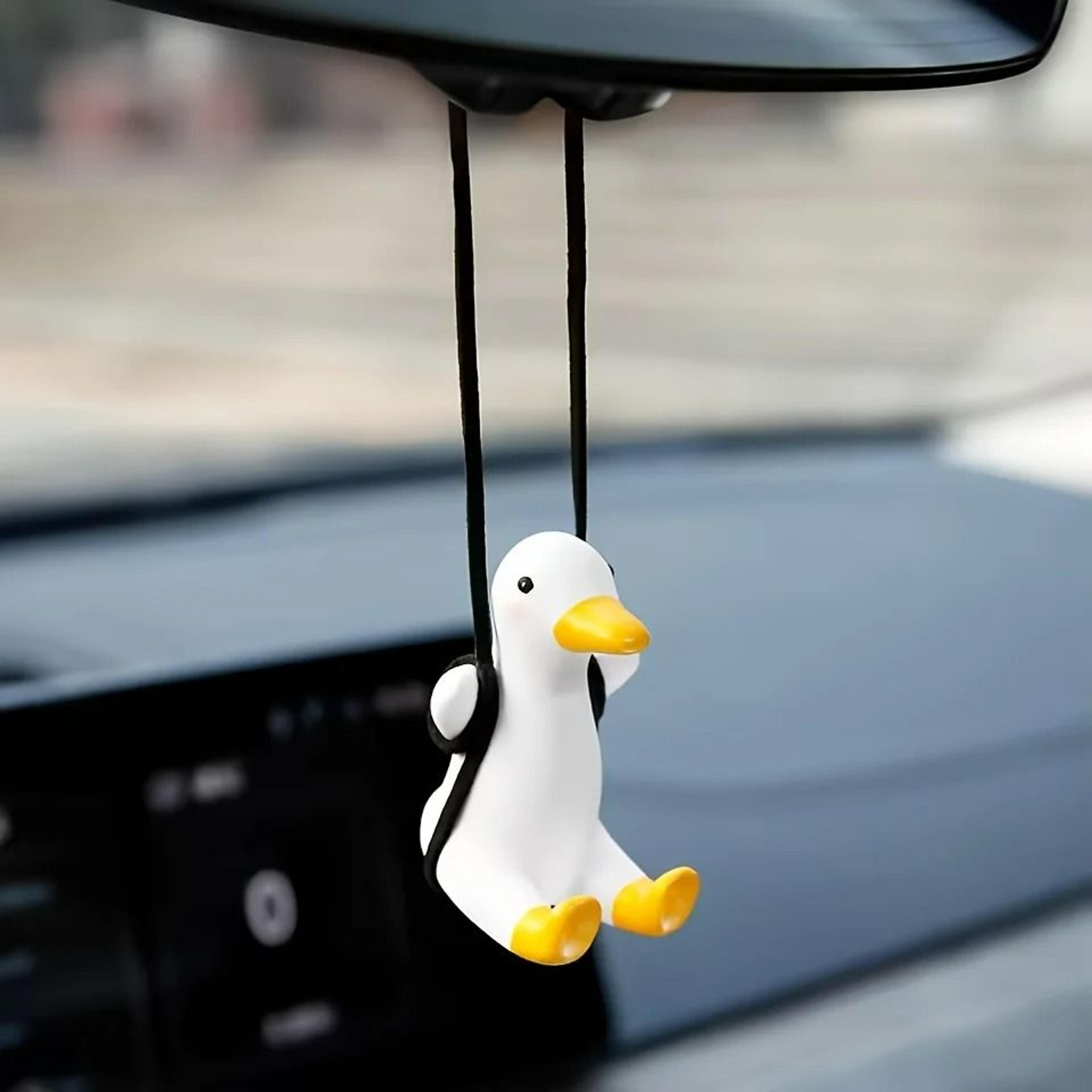 cute swing duck car hanging ornament