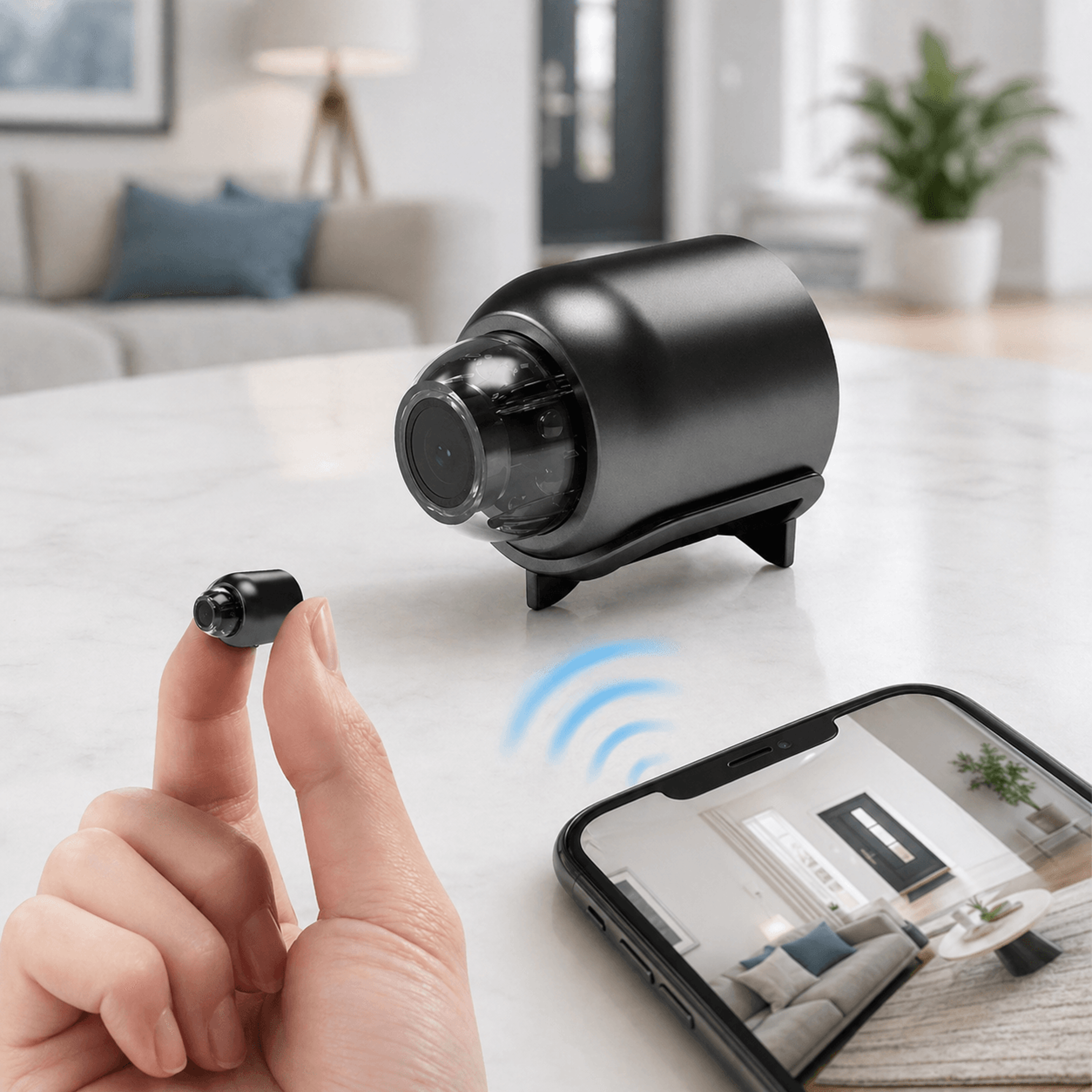 professional ultra-compact 1080p hd security camera and wireless motion detection monitor