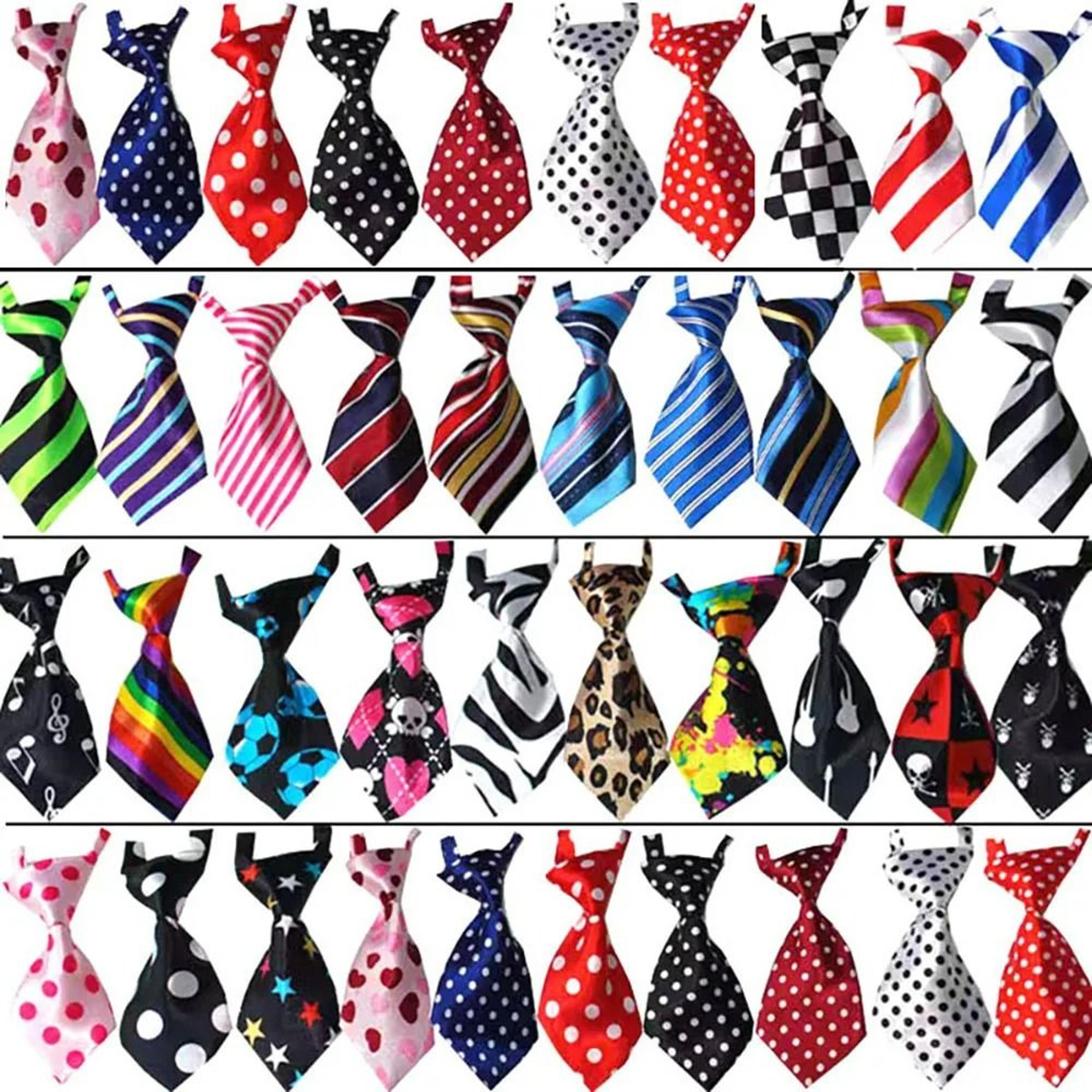 premium bulk pet bow tie set – mixed colors adjustable grooming accessories