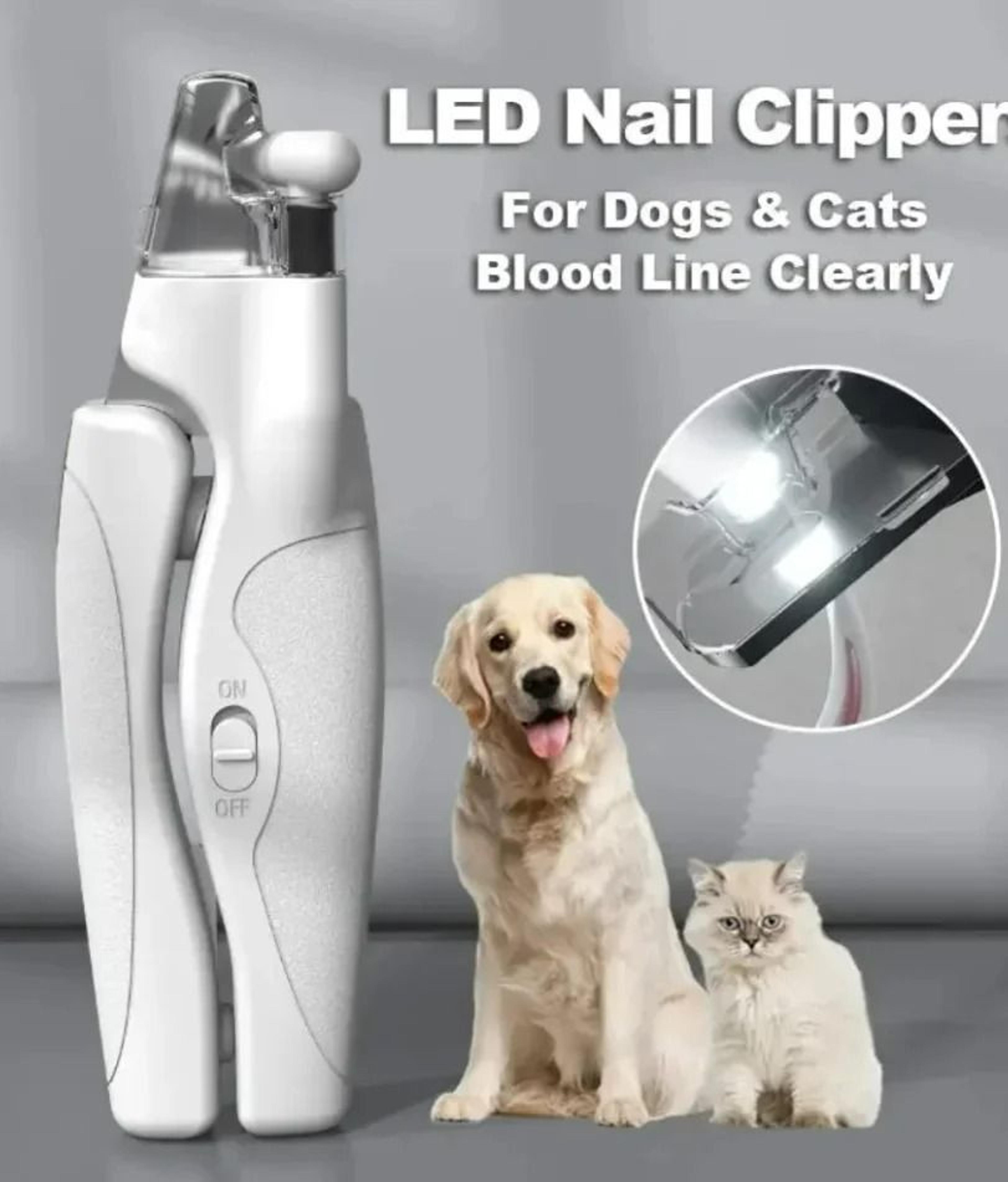 led safety pet nail clipper – professional grooming trimmer with blood line illumination