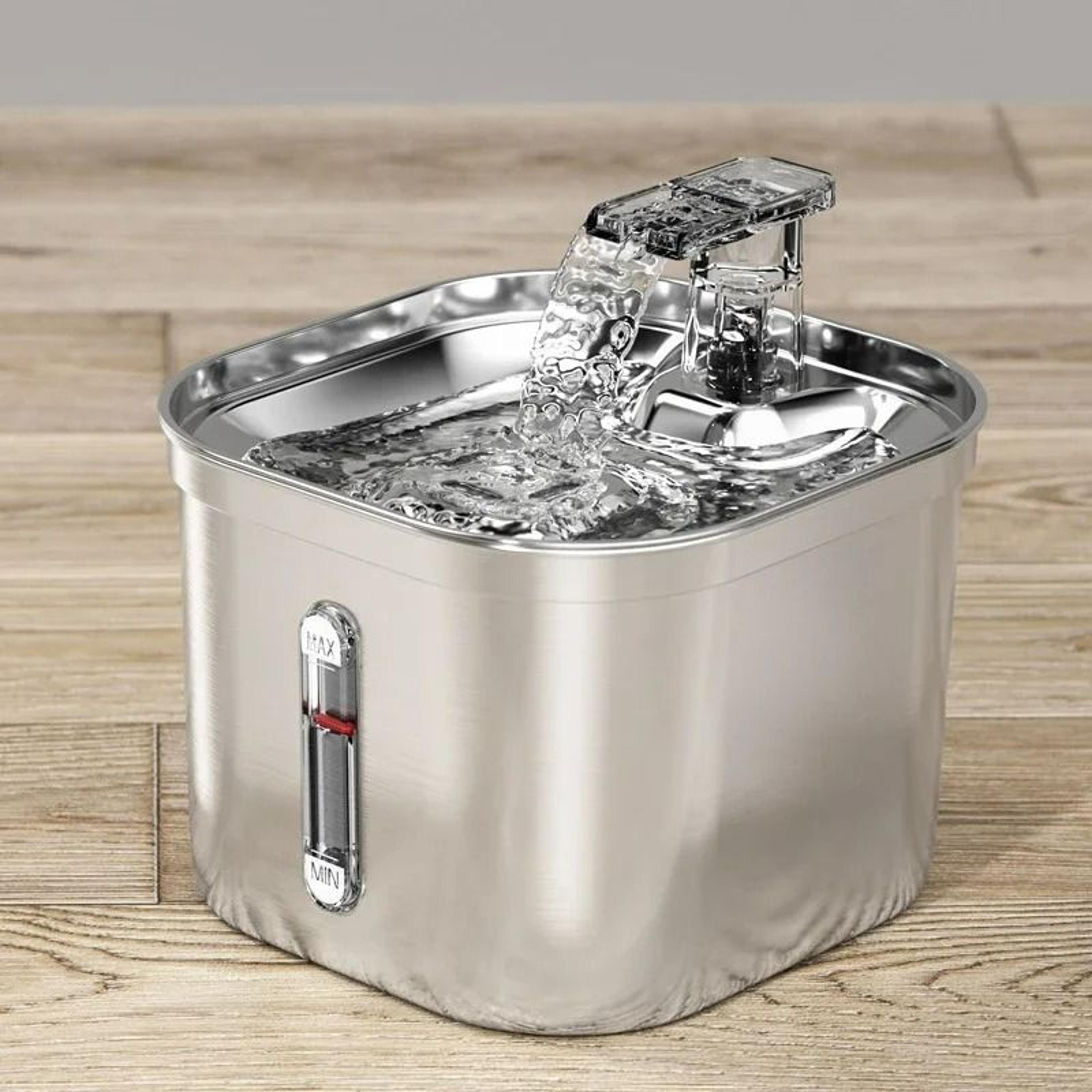 stainless steel automatic pet water fountain – ultra-quiet smart drinking dispenser