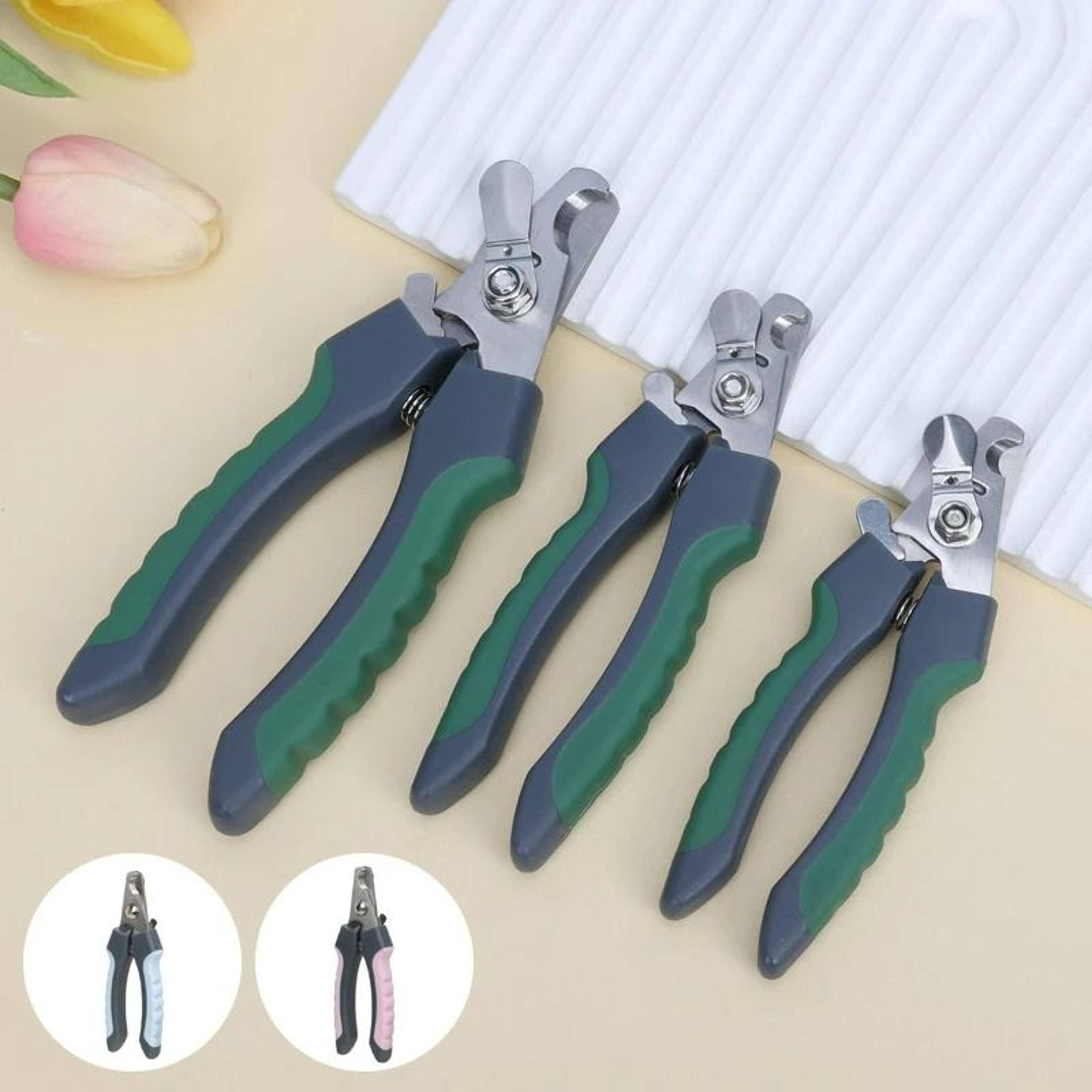 stainless steel pet nail clipper – precision trimmer with safety guard & ergonomic labor-saving grip