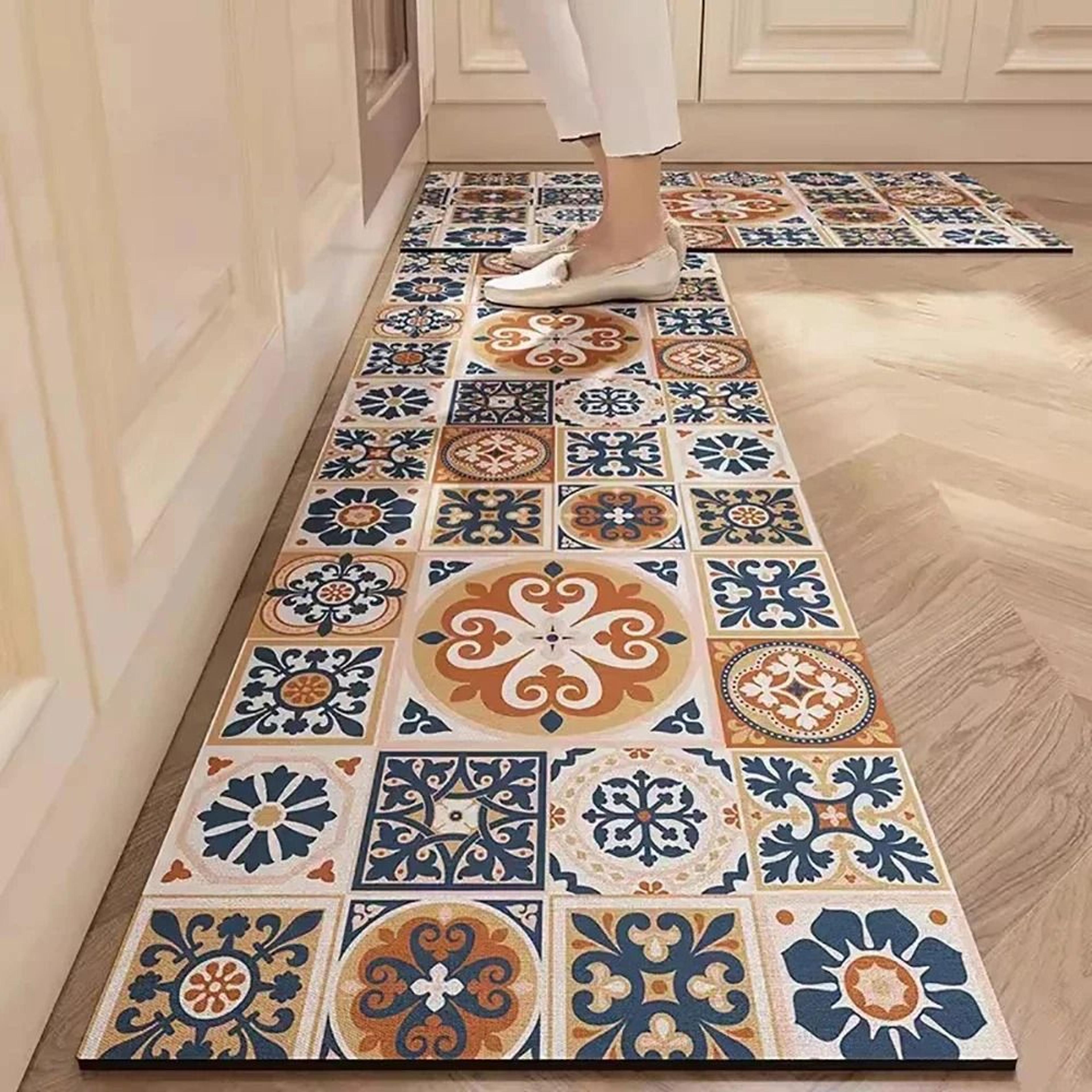 high-absorbency printed kitchen management system – non-slip orthopedic area mat & long-strip corridor runner