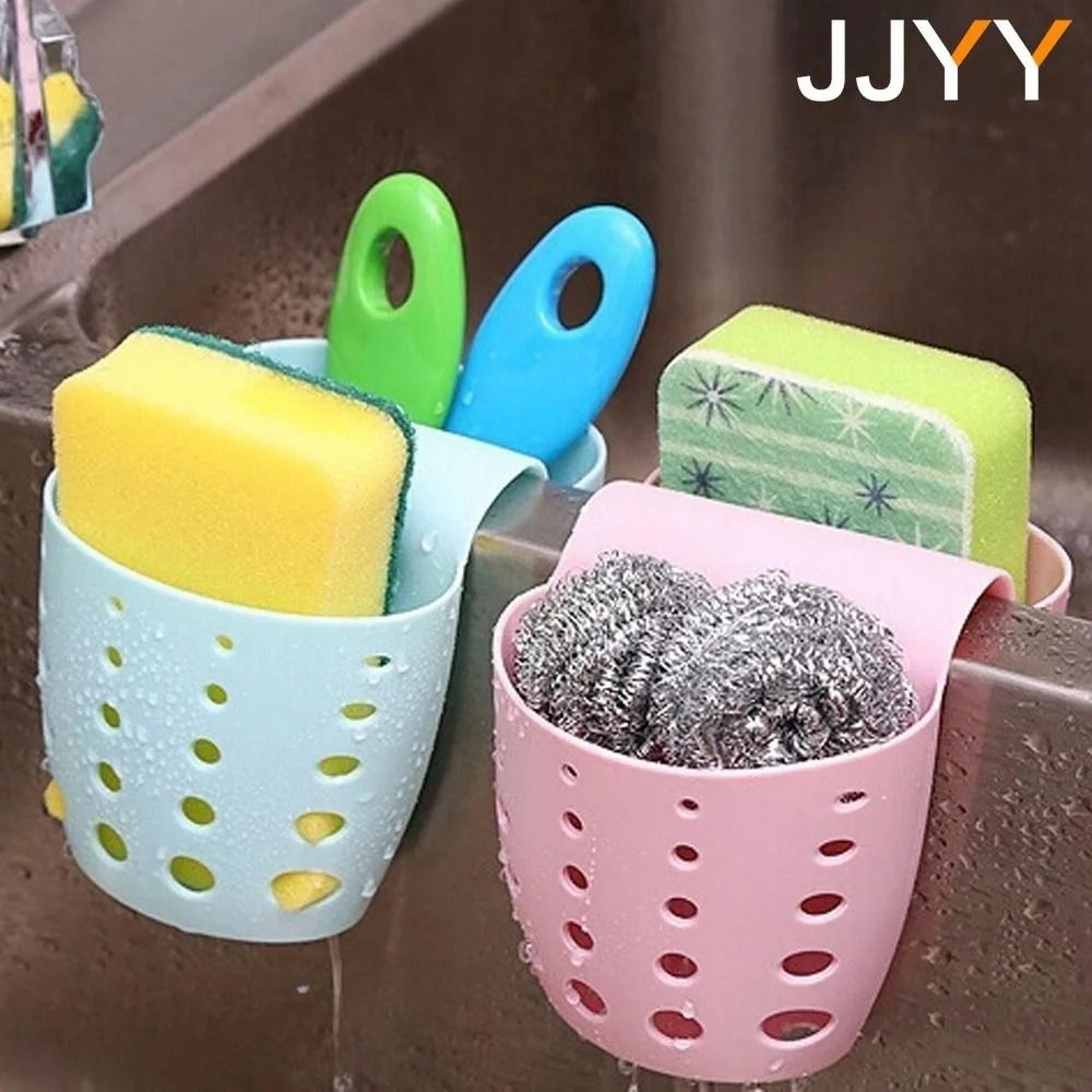 dual-pocket sink saddle system – high-flexibility silicone sponge & soap management station
