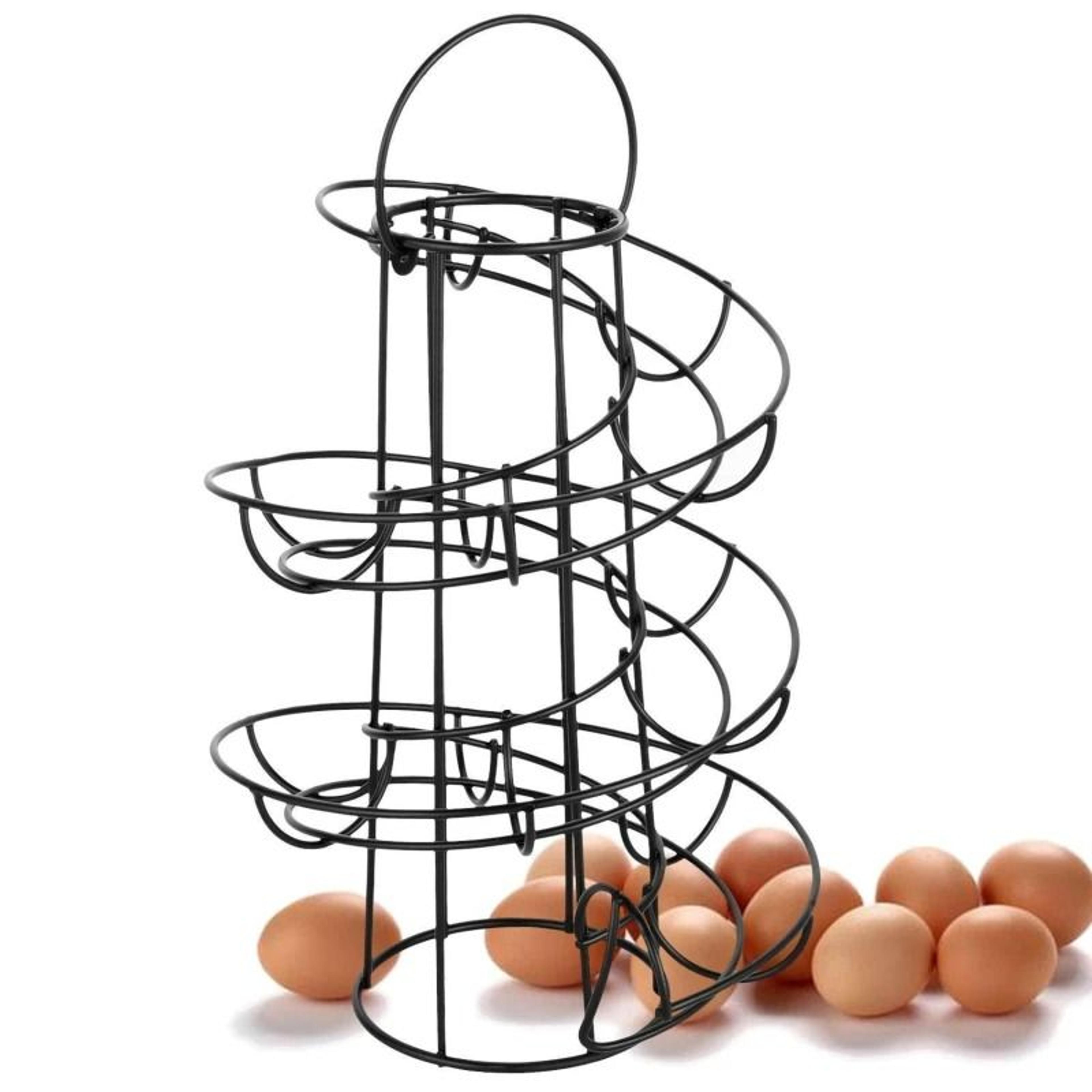 spiral desktop egg skelter and dispenser rack