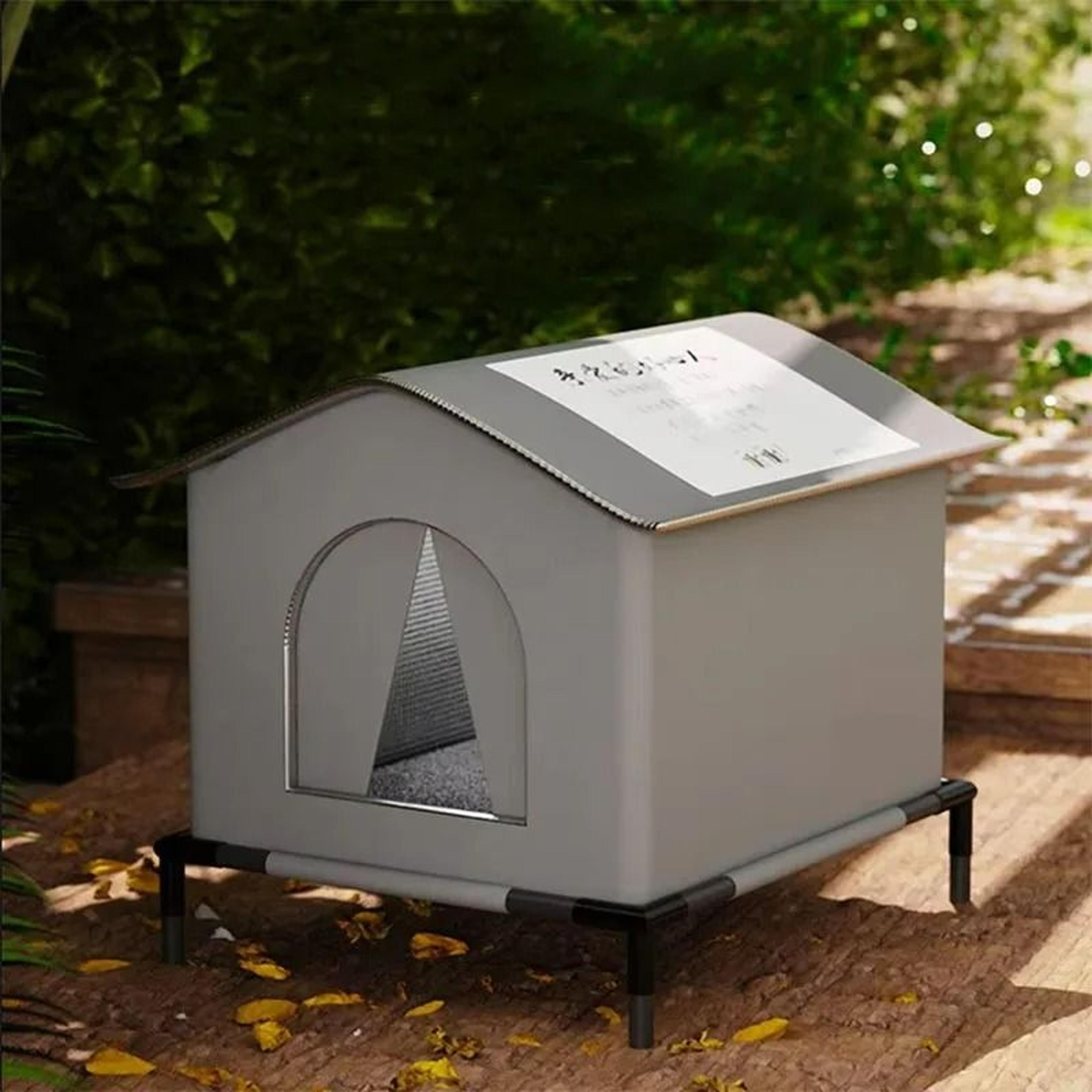 weather-resistant outdoor pet house and winter sanctuary