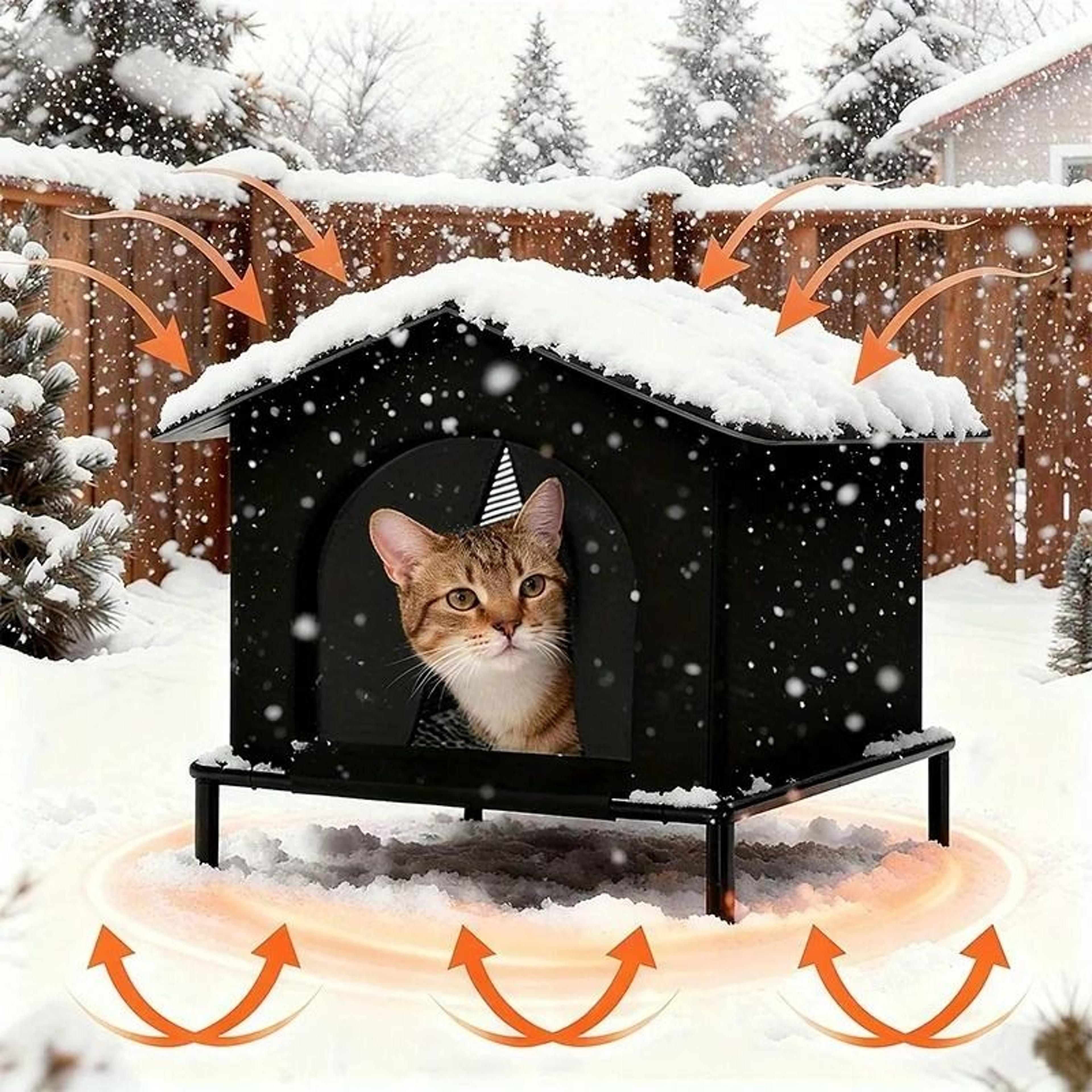 insulated outdoor pet shelter with internal foil lining