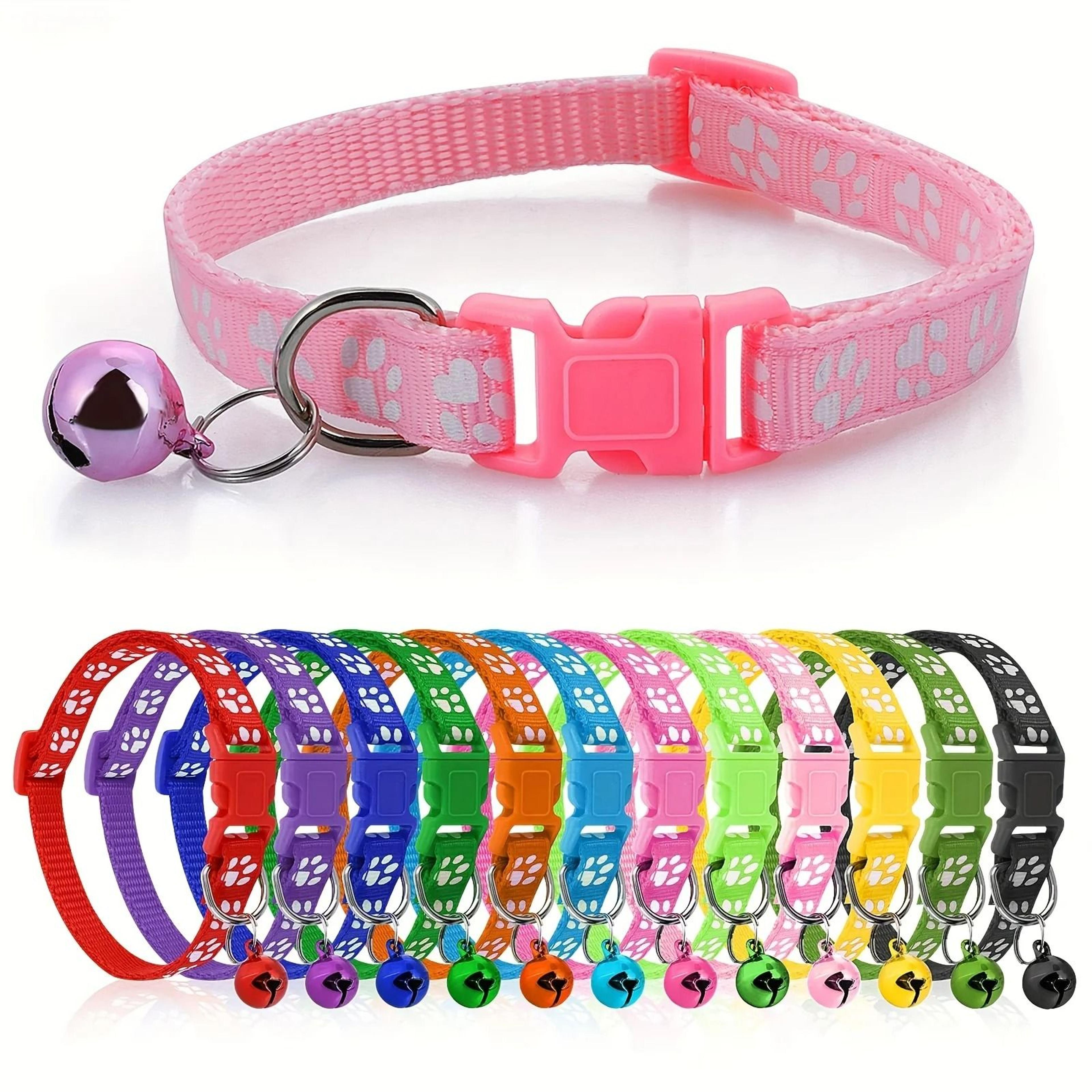 12-piece soft puppy id collar set with jingly bells