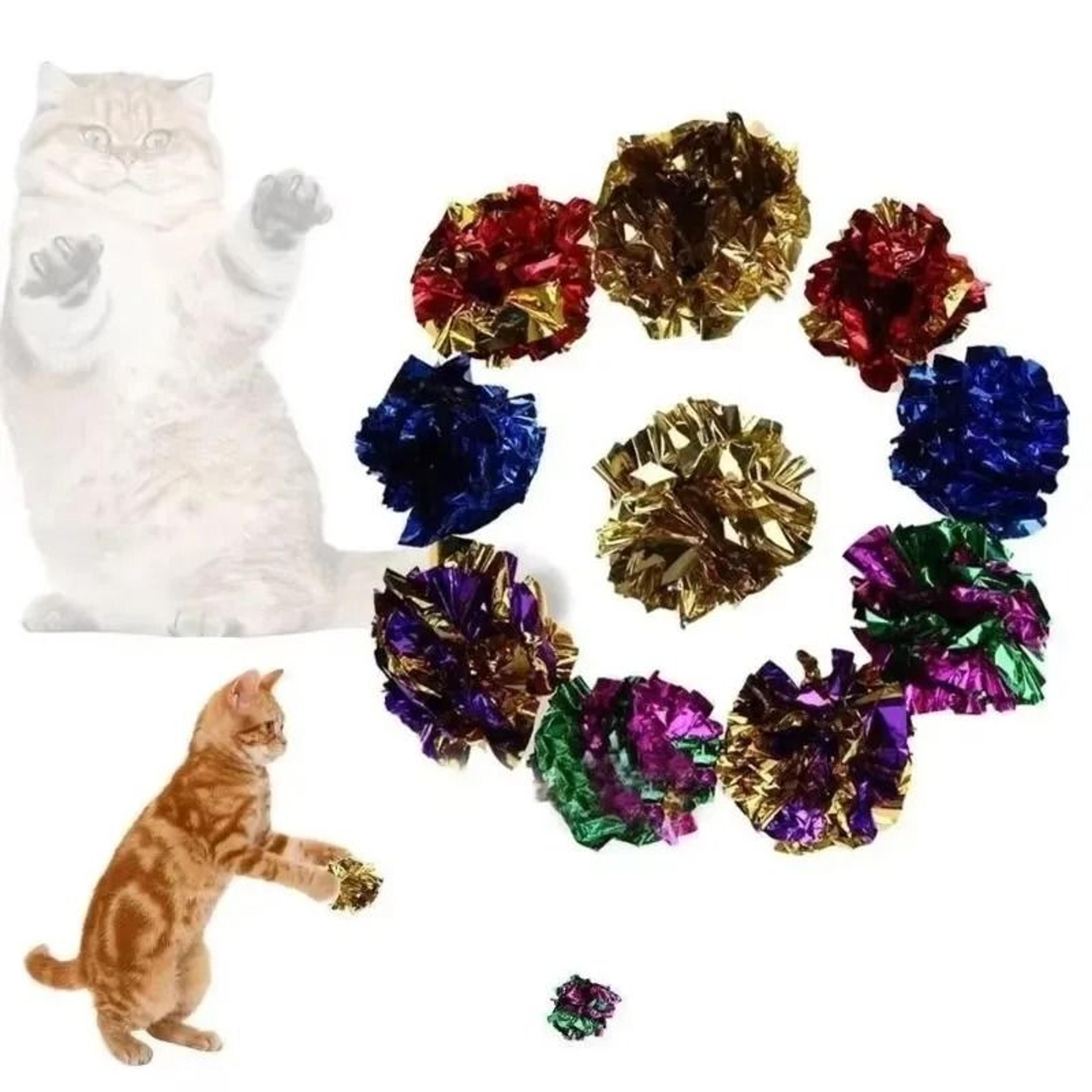 interactive mylar crinkle foil balls (6-piece set)