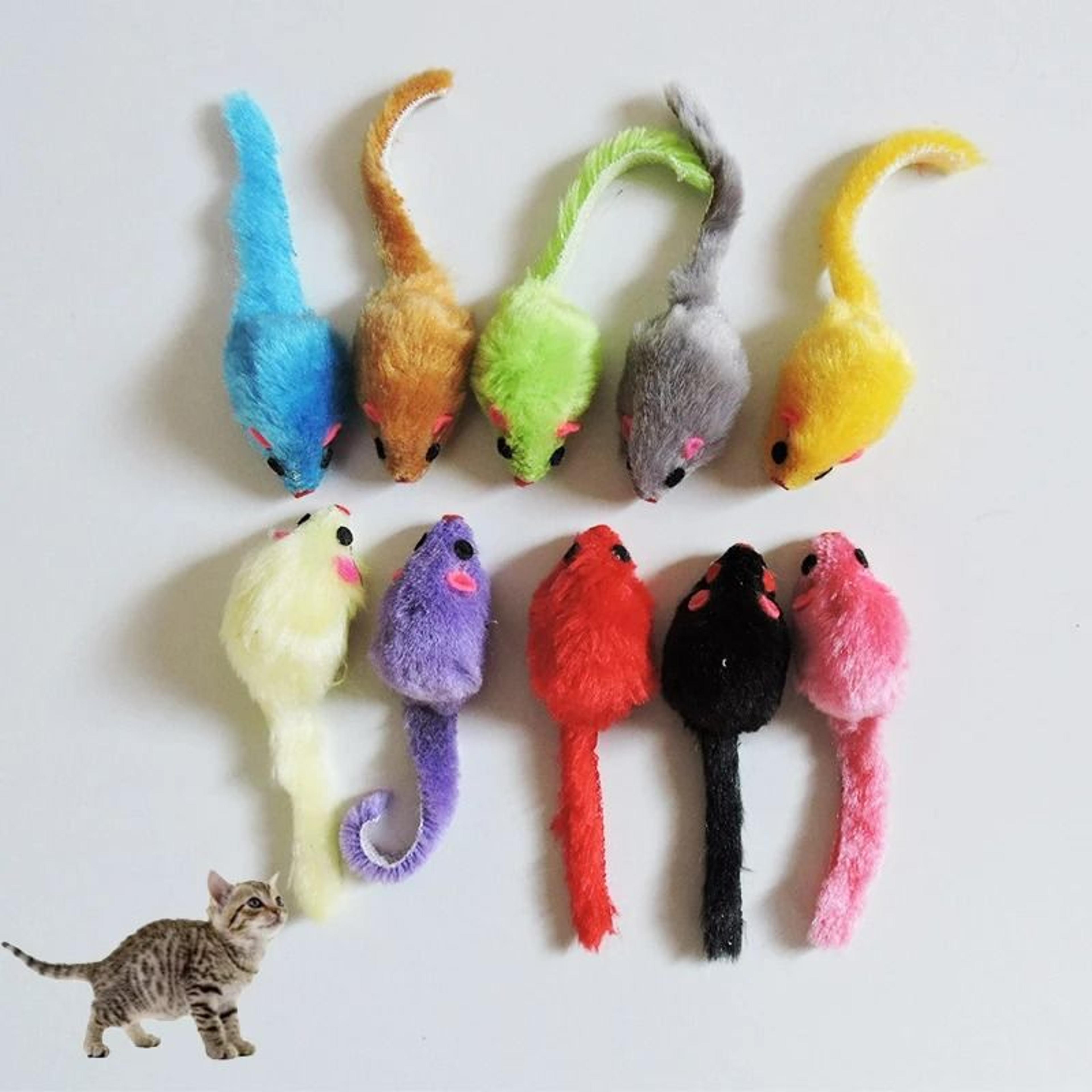 5-piece furry plush interactive mice set