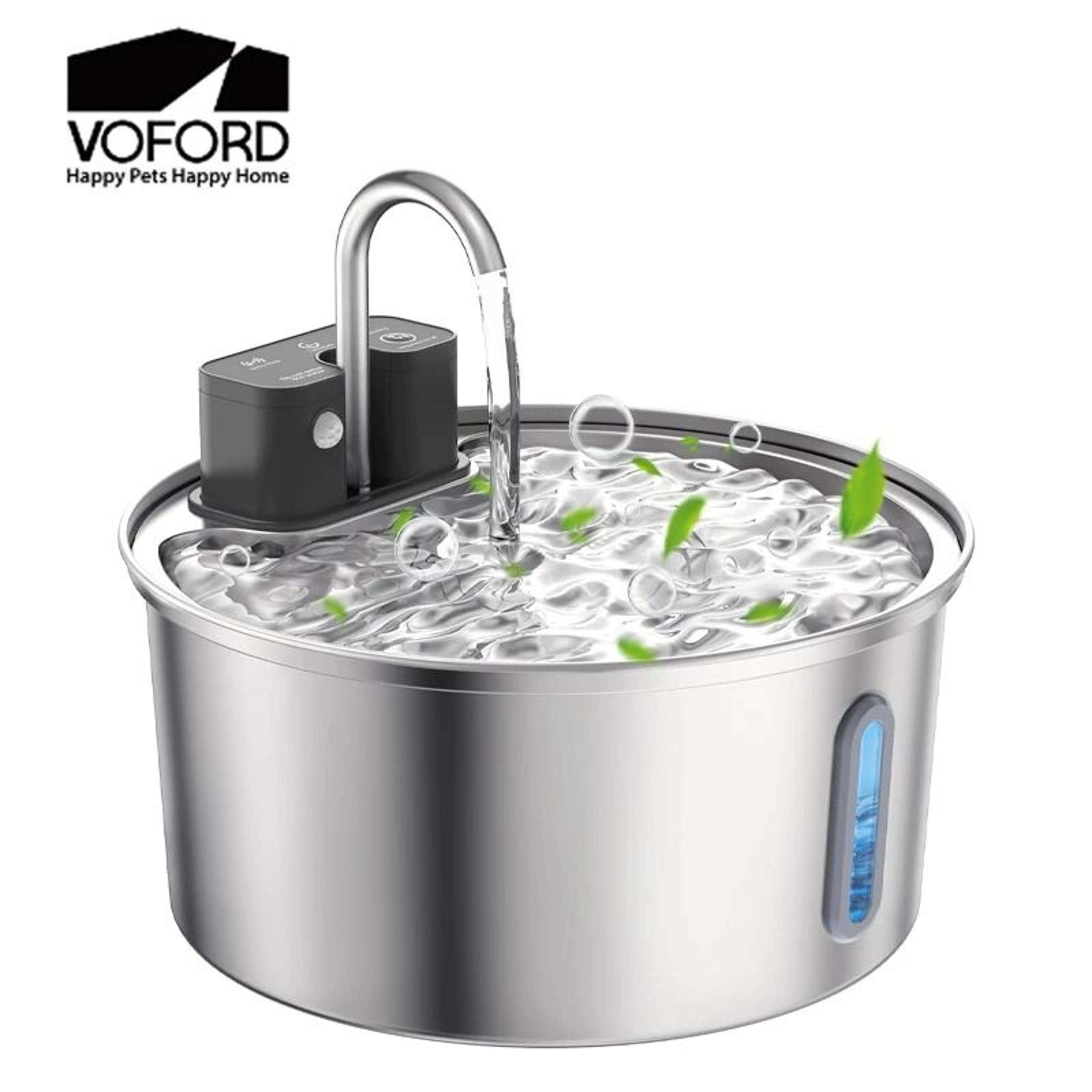 3.2l wireless stainless steel smart pet water fountain