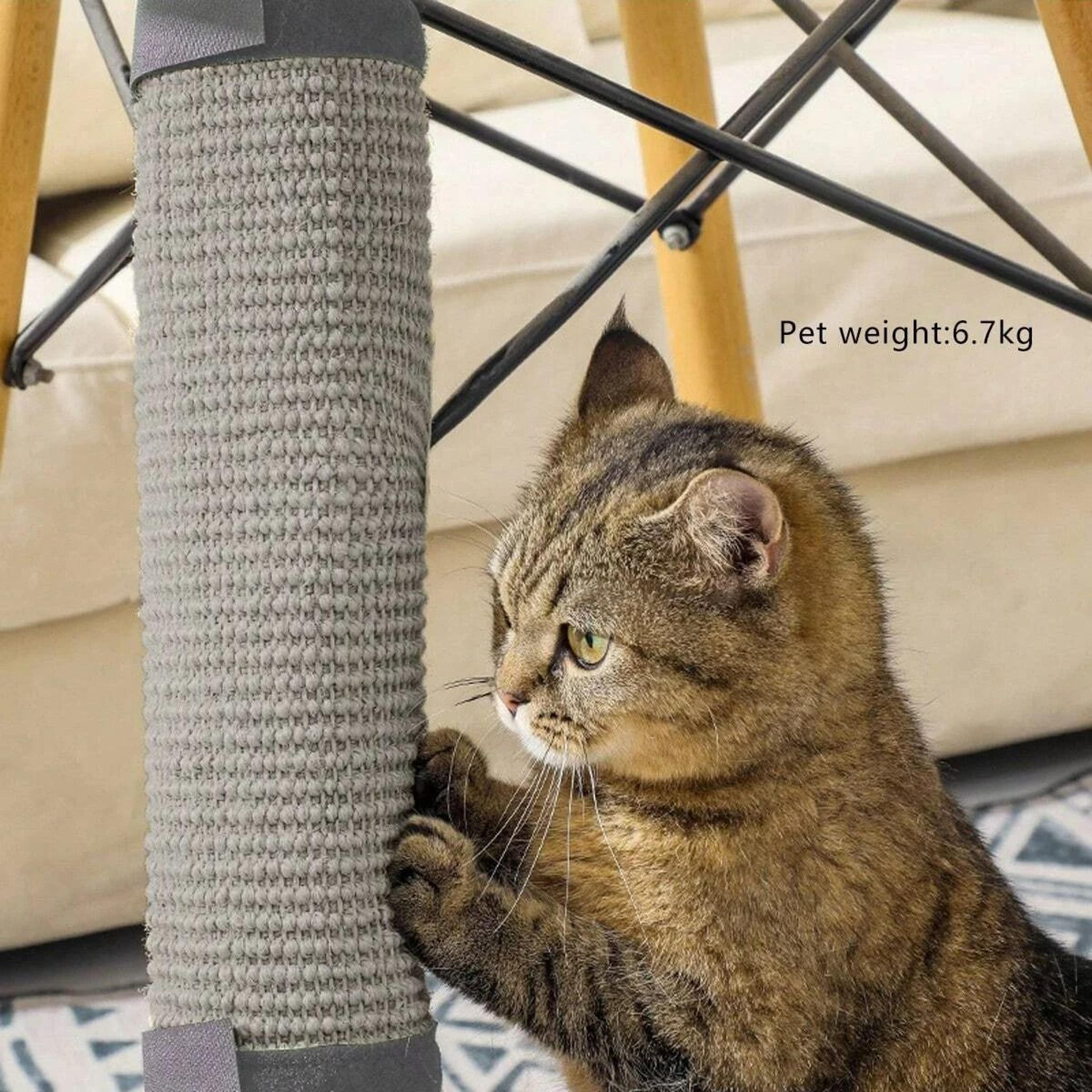 universal sisal furniture leg protector and cat scratching mat