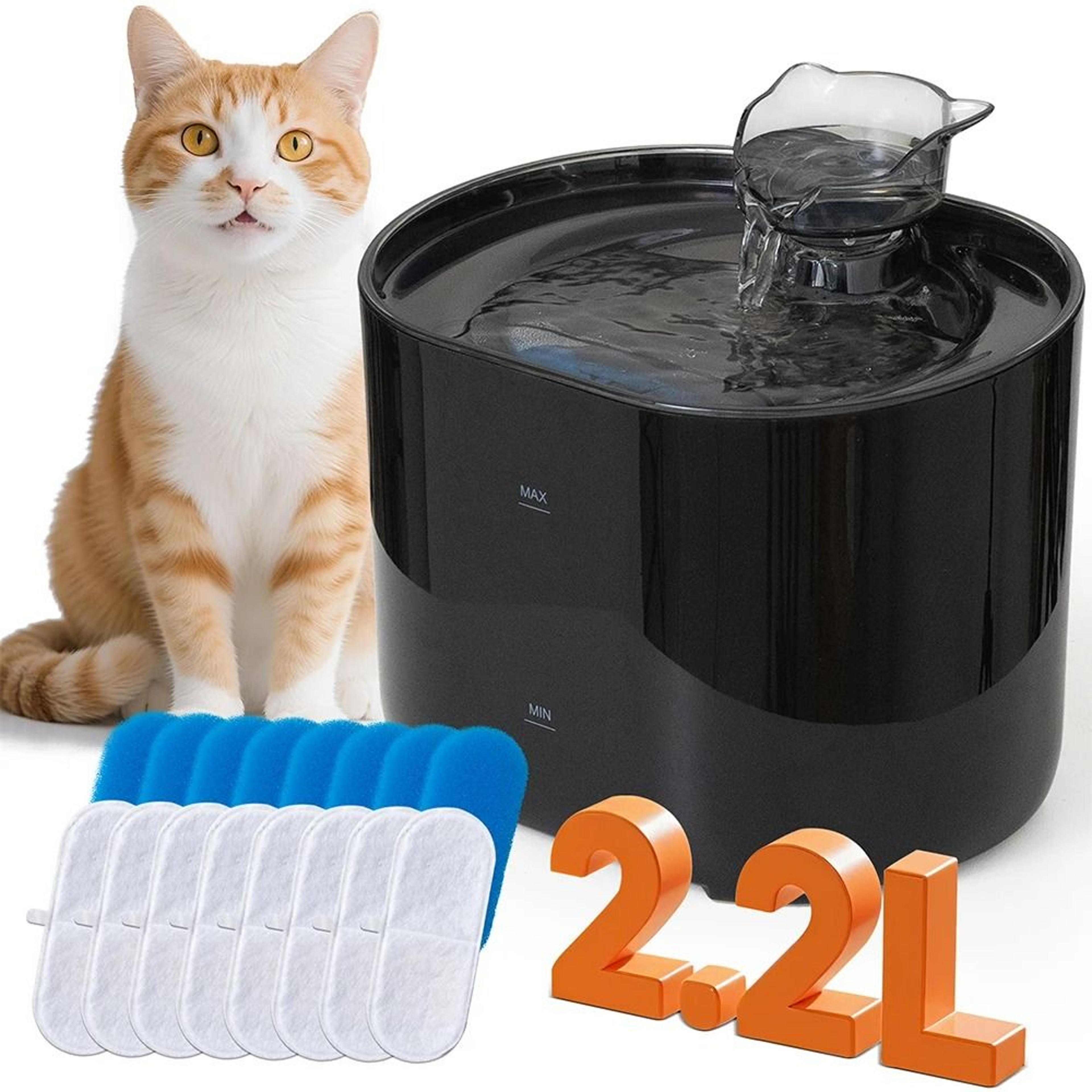 2.2l auto-recirculating pet hydration fountain