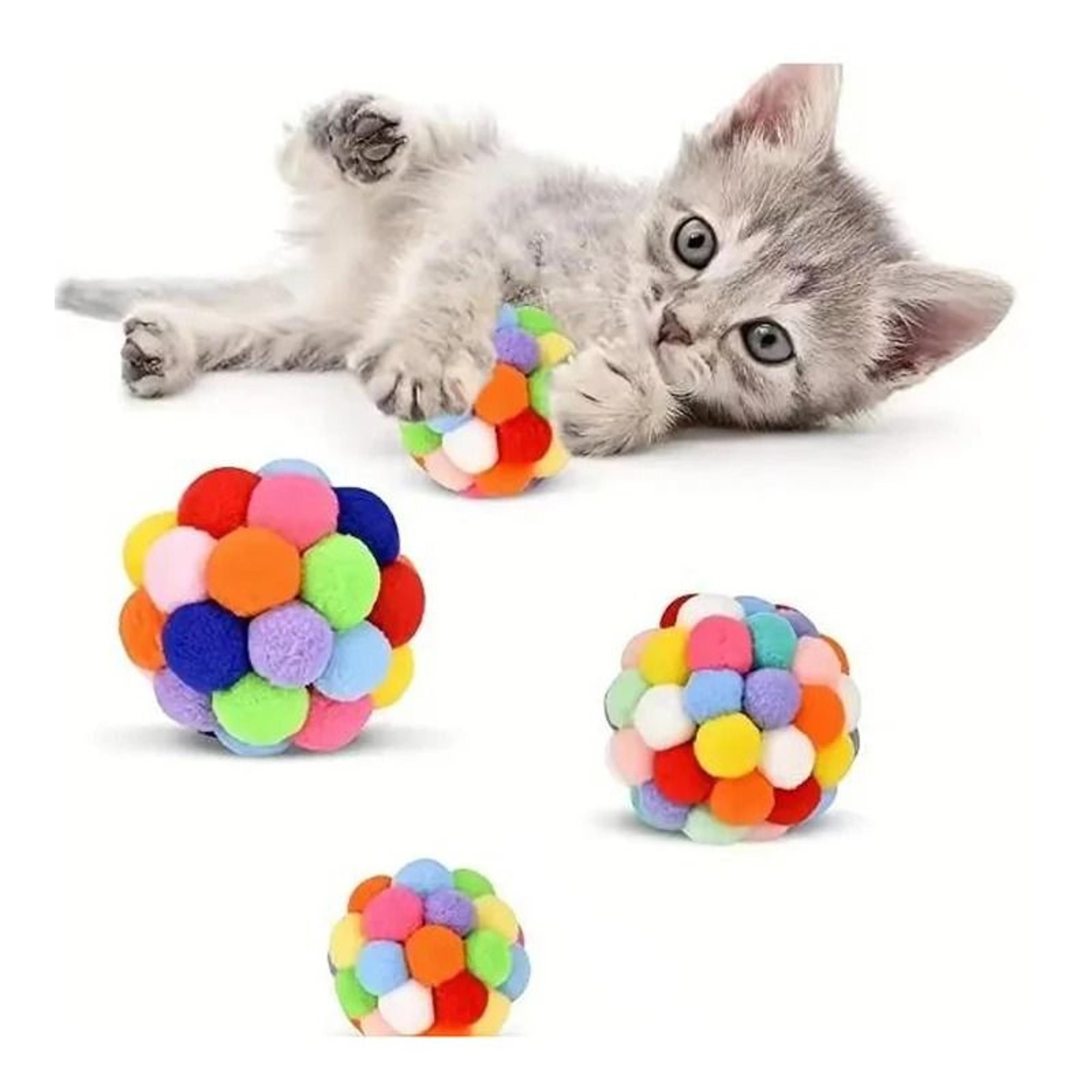 interactive plush bell-ball & bouncy pompom set