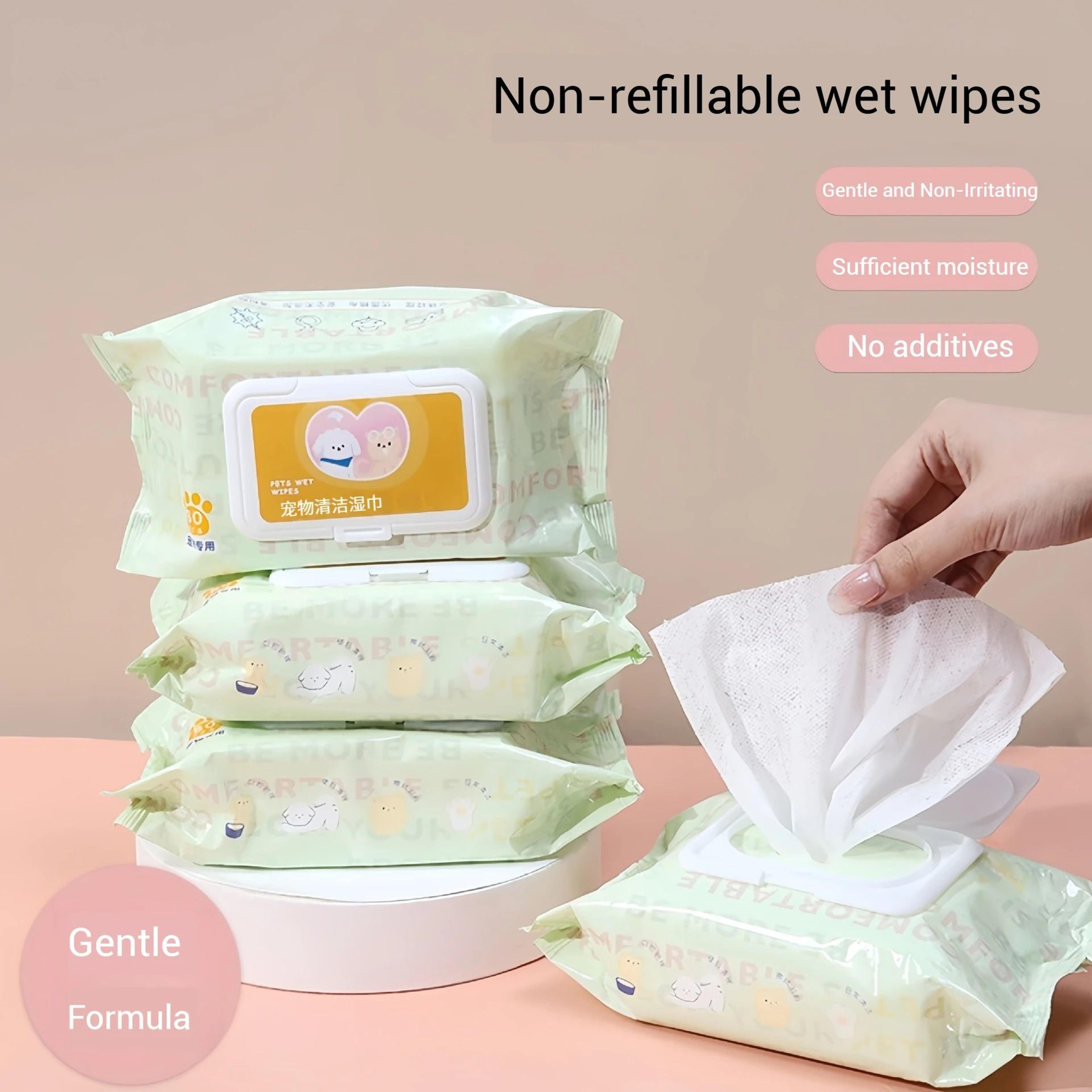 240-count deodorizing & hygiene pet wipes (3-pack)