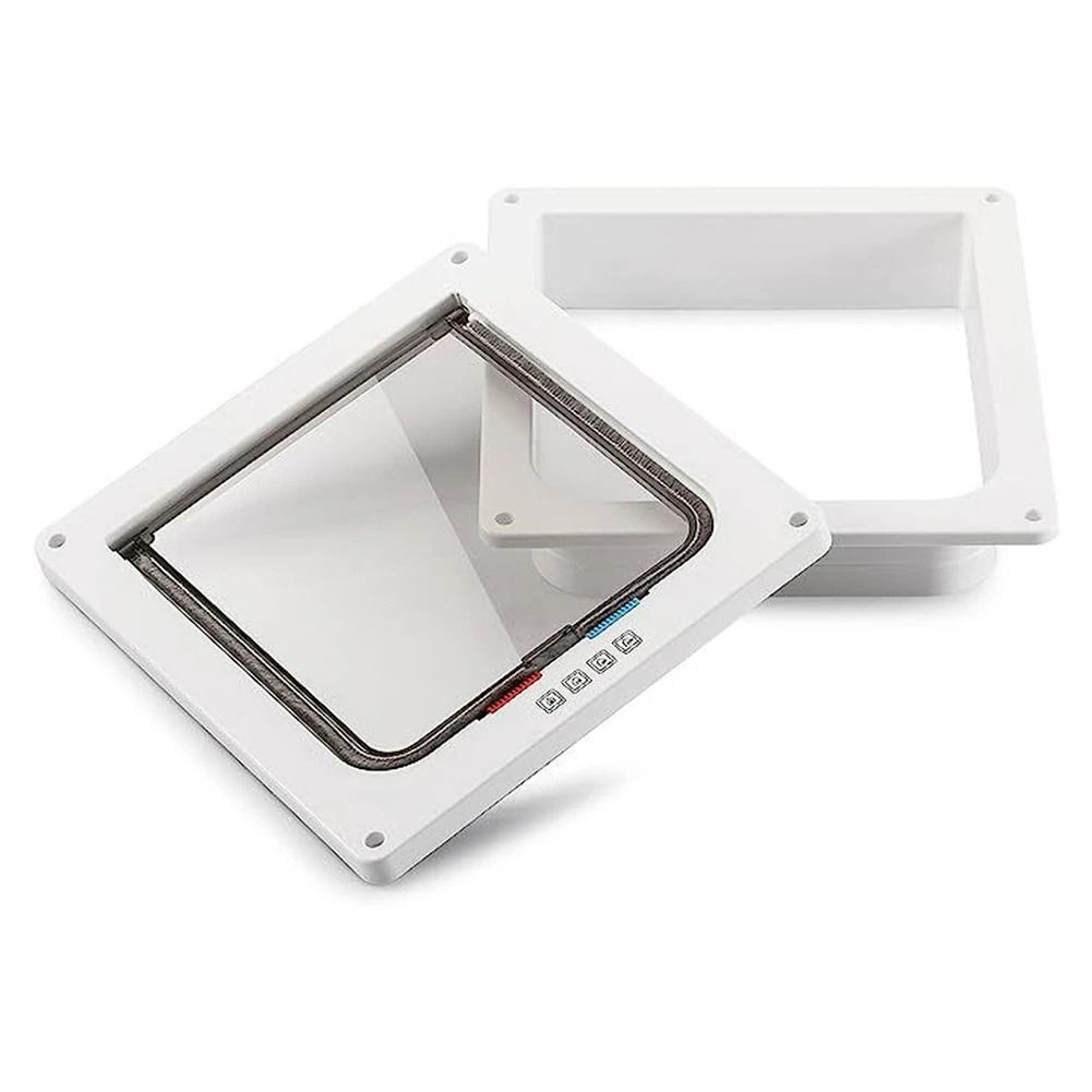 4-way locking transparent pet flap door for cats & small dogs