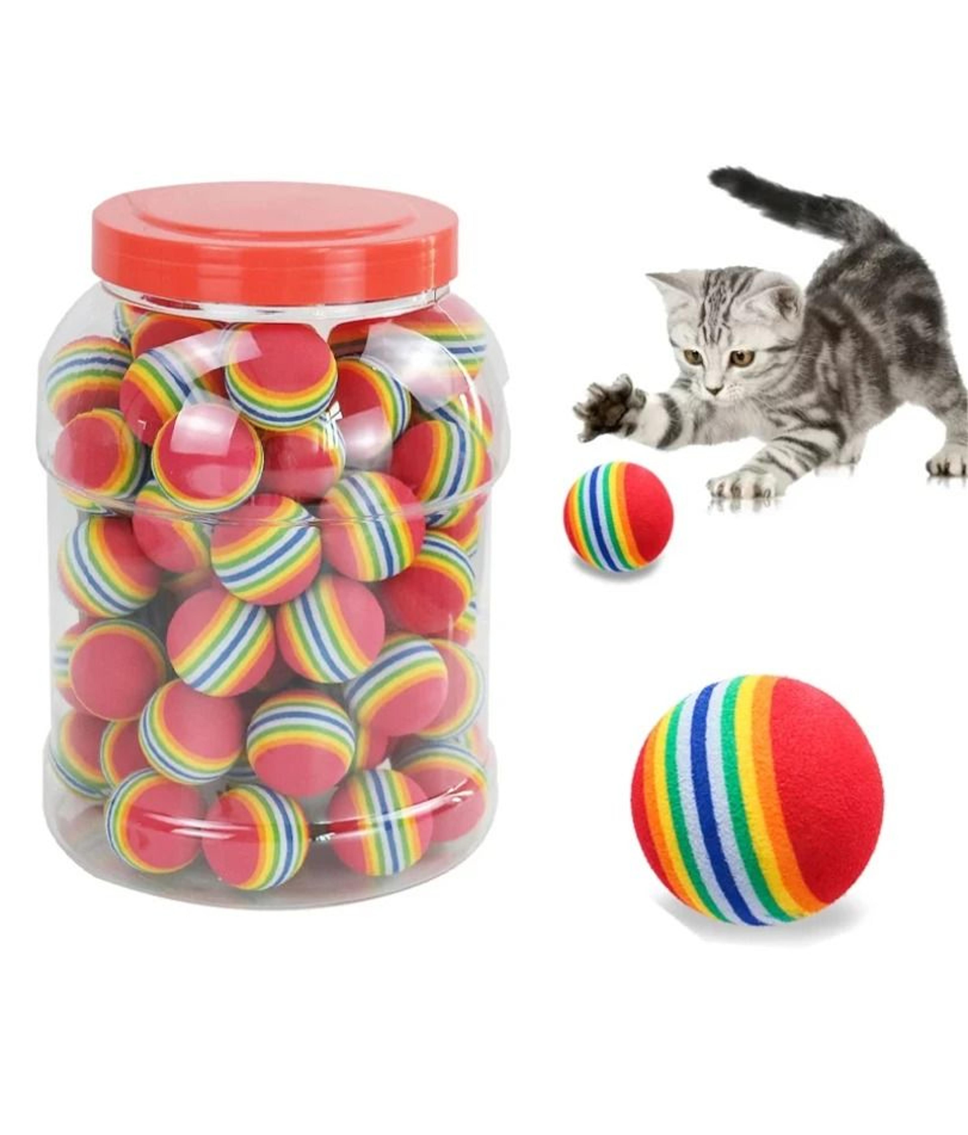 10-piece rainbow eva play balls – lightweight interactive fetch & chase set