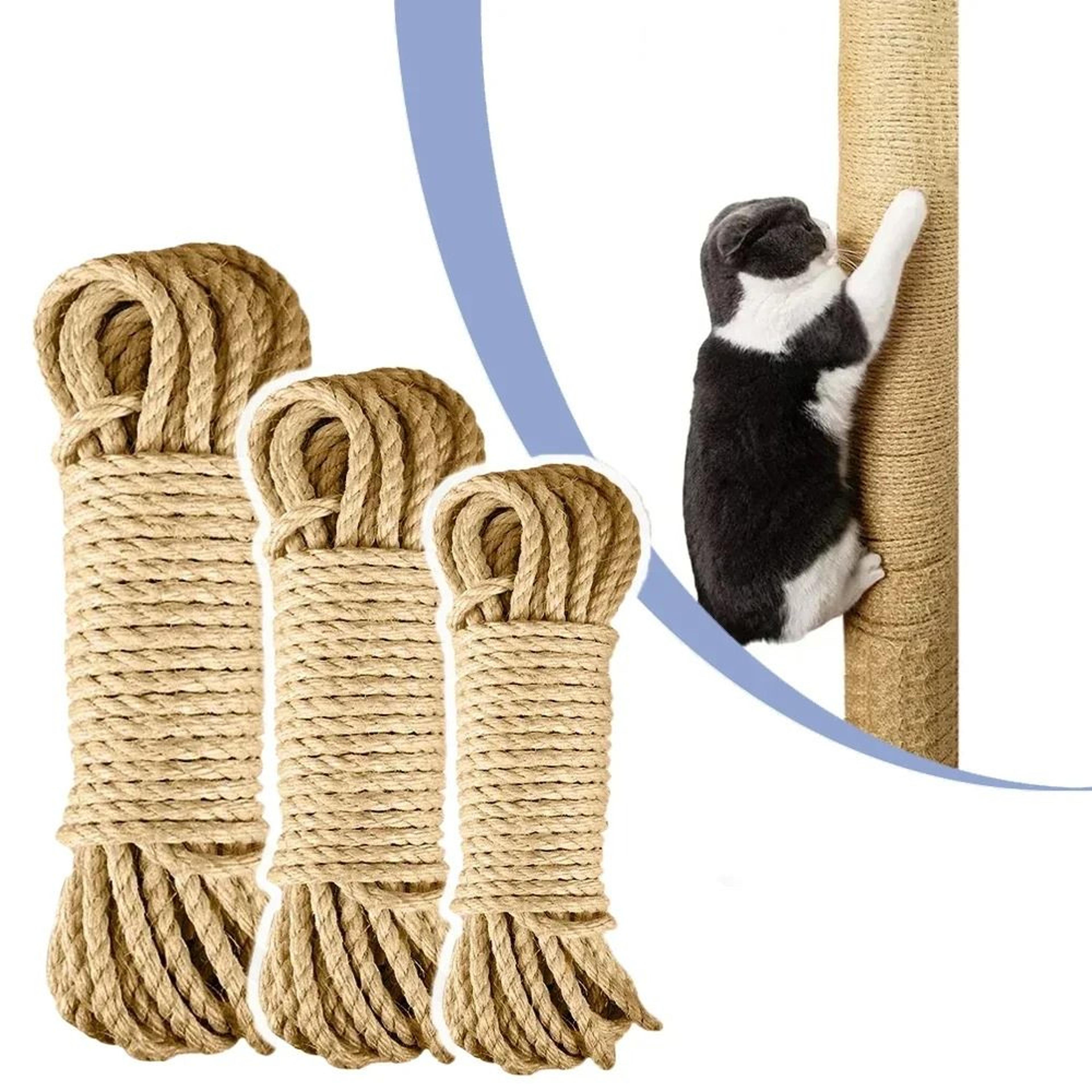 premium natural sisal scratching rope – diy furniture protector & scratching post repair